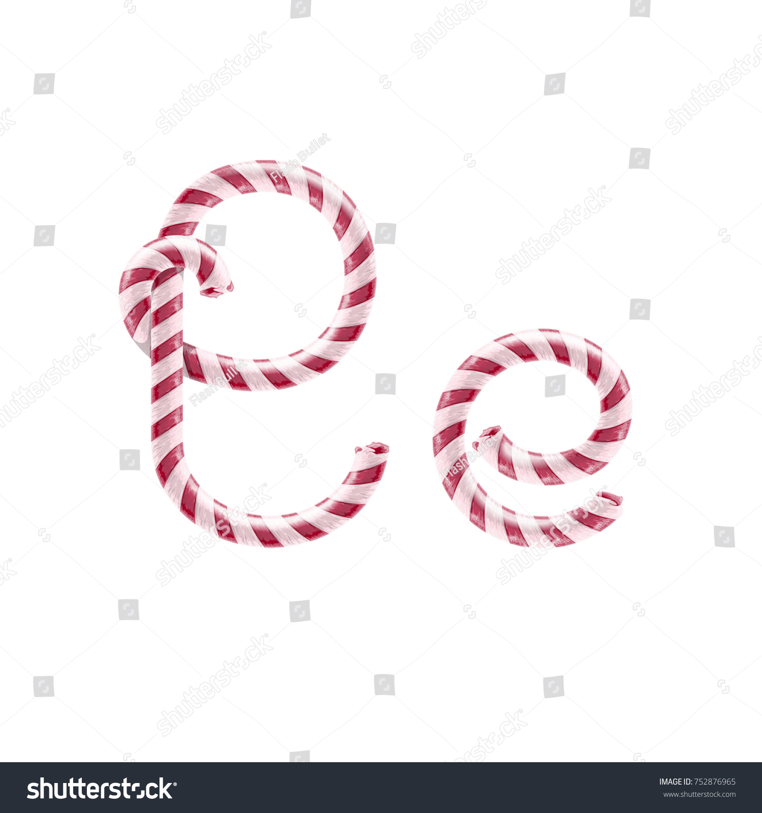 Candy Font Vector Illustration Realistic Style Stock Vector (Royalty