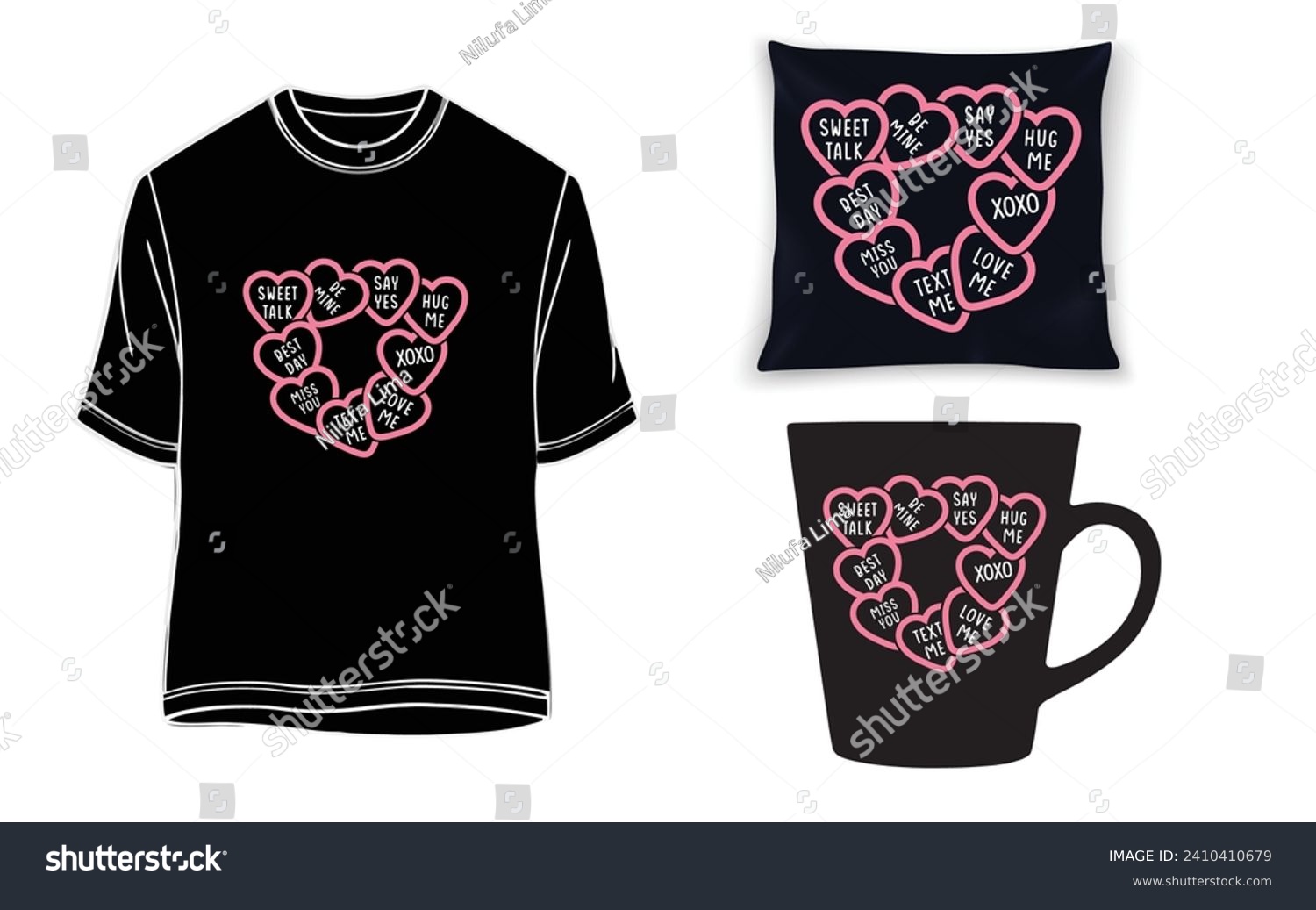 SVG of candy heart valentine t-shirt for men and women. svg