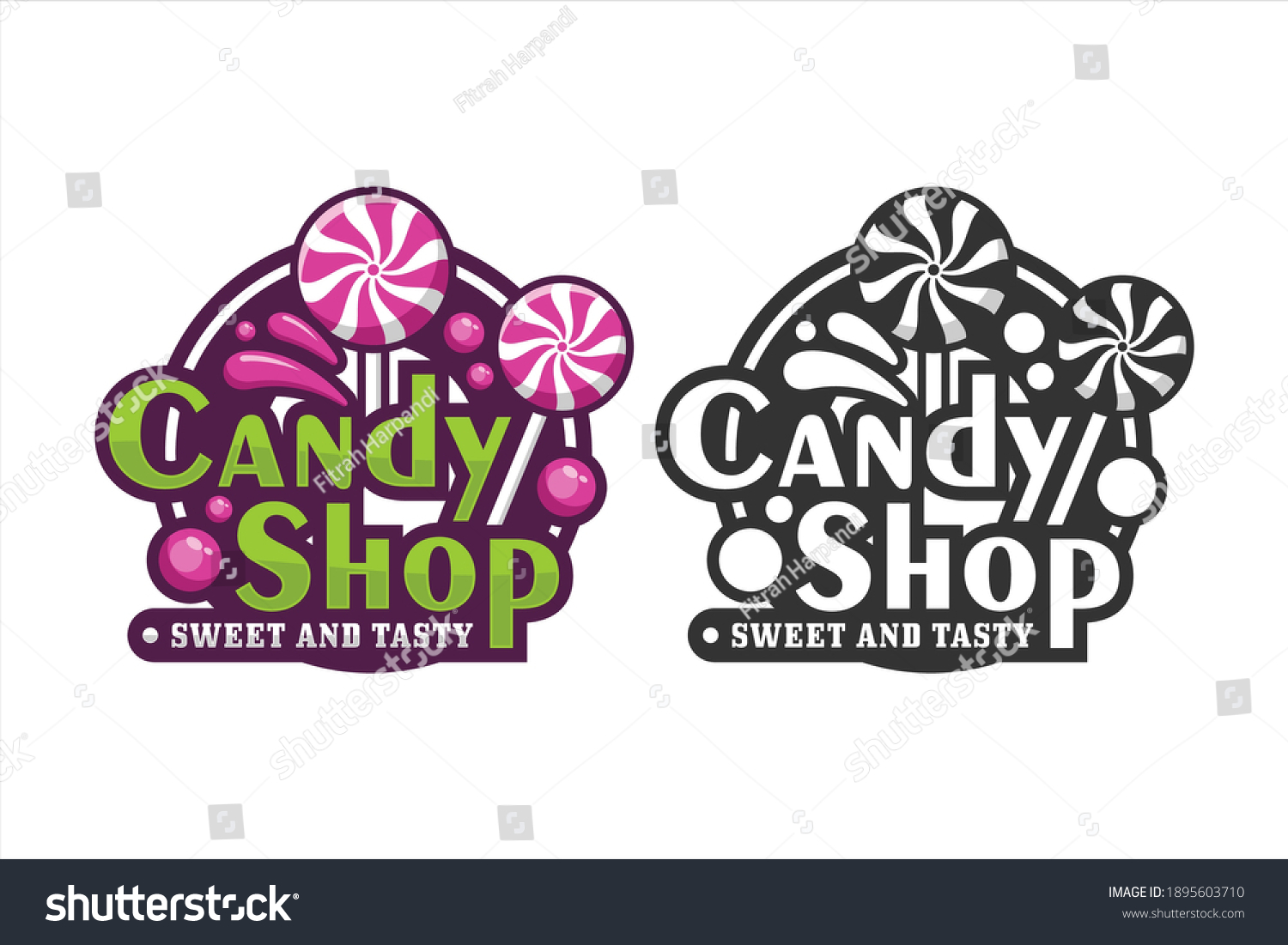 Candy Shop Design Premium Logo Stock Vector (Royalty Free) 1895603710