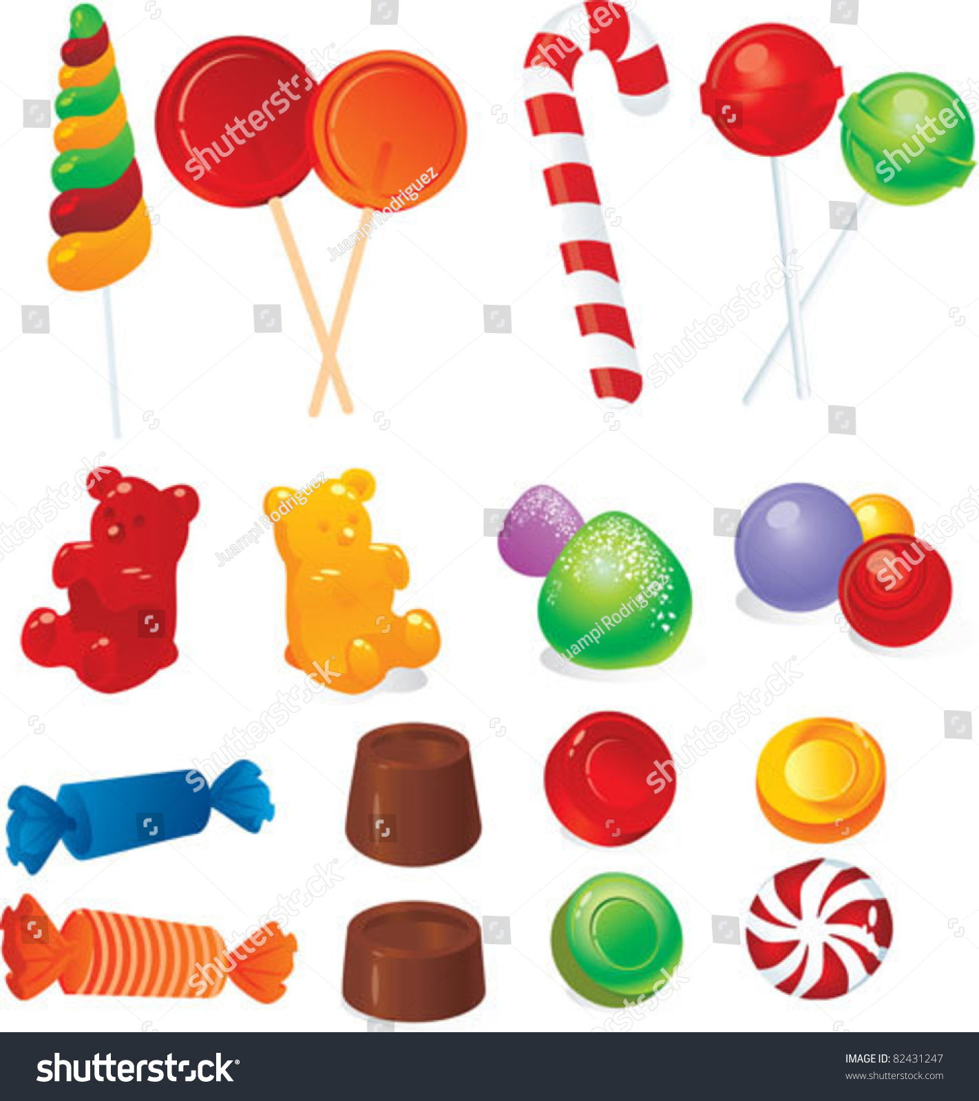 Candy Sweets Stock Vector Illustration 82431247 : Shutterstock