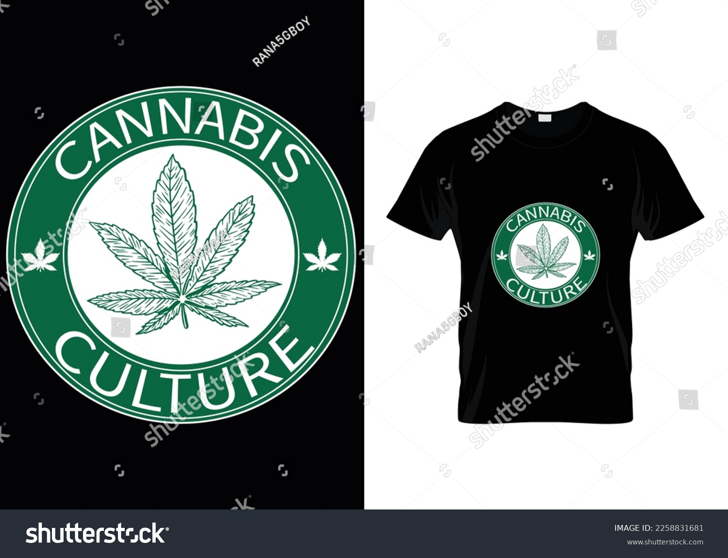 SVG of Cannabis Culture Weed T-Shirt Design svg
