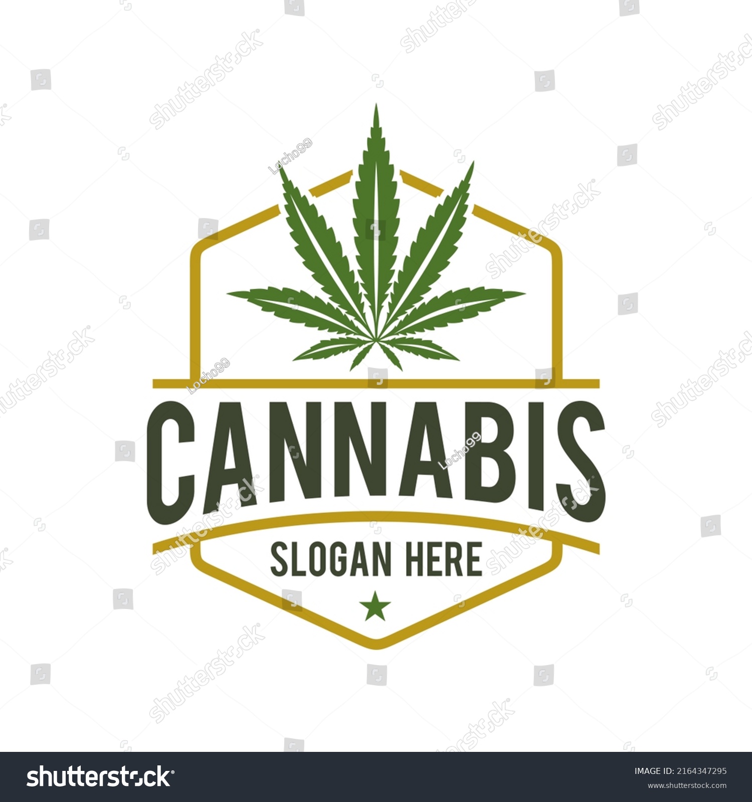 Cannabis Exclusive Logo Design Template Stock Vector (Royalty Free ...