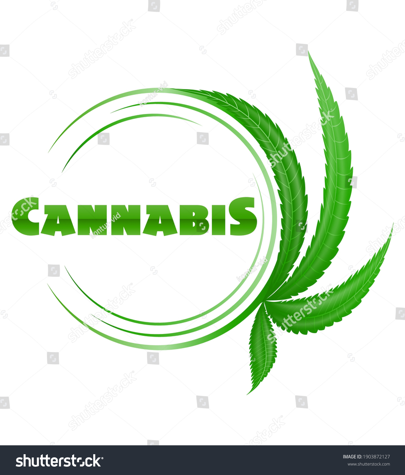 Cannabis Marijuana Leaf Medicinal Drug Legalization Stock Vector ...