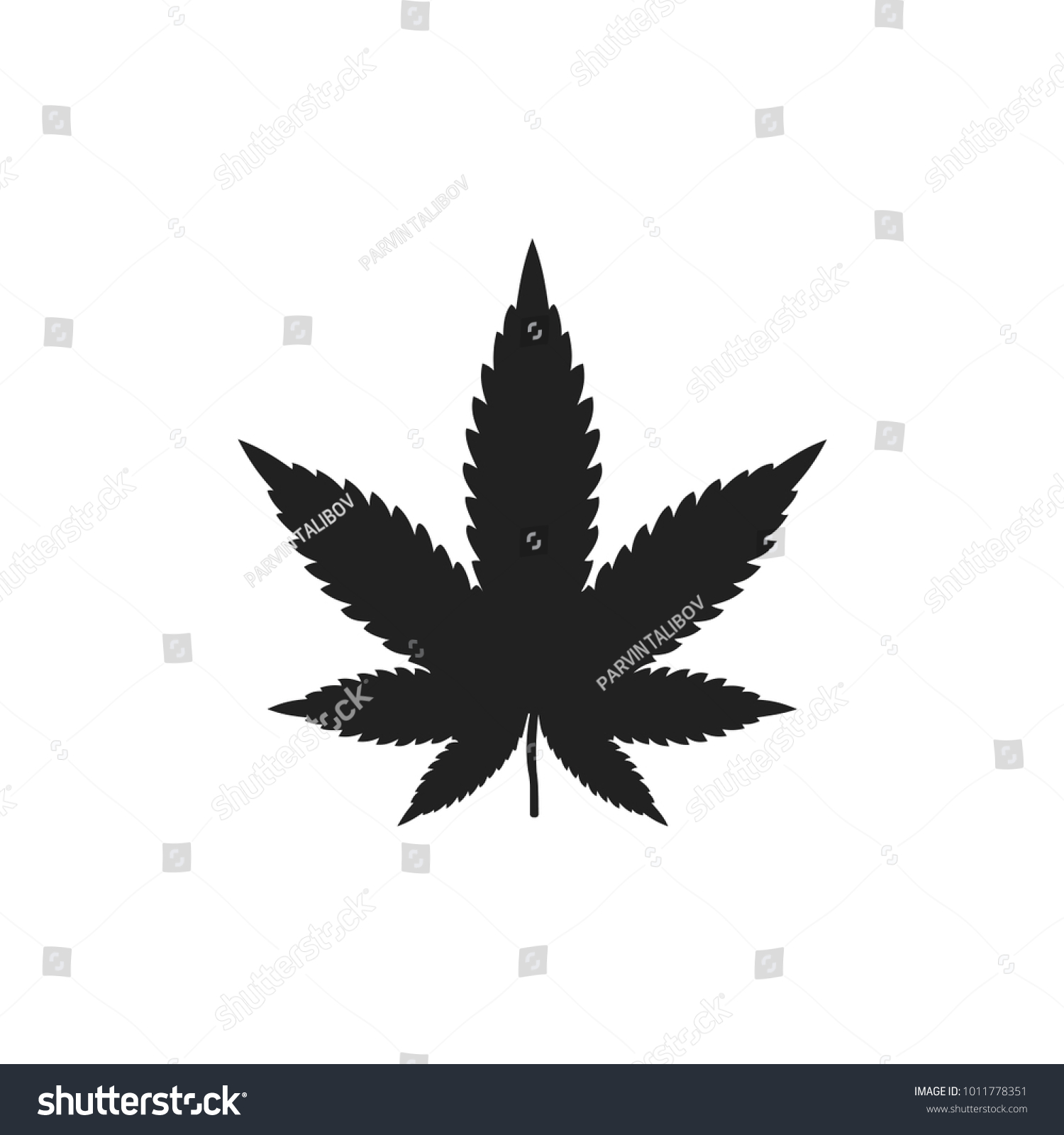 大麻マリファナの葉のベクター画像アイコン ロゴイラスト のベクター画像素材 ロイヤリティフリー