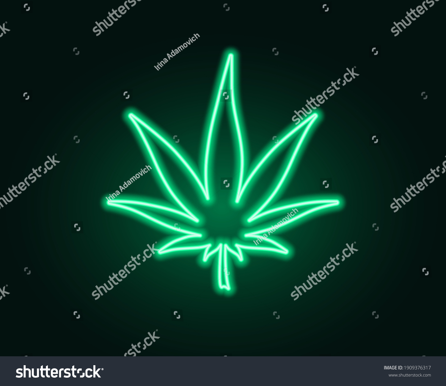 Cannabis Neon Sign Marijuana Medical Night Stock Vector (Royalty Free ...