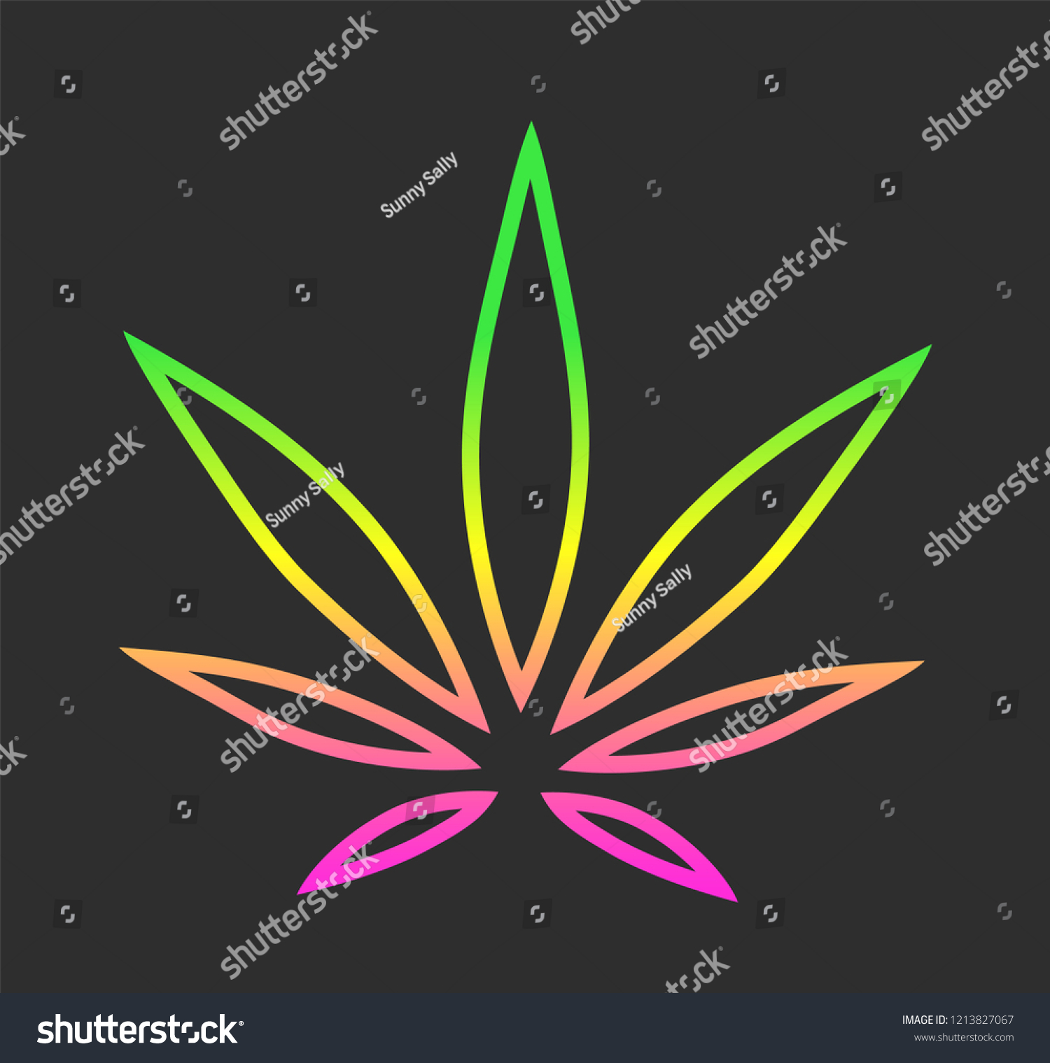 Cannabis Sign Vector Leaf Stock Vector (Royalty Free) 1213827067 ...