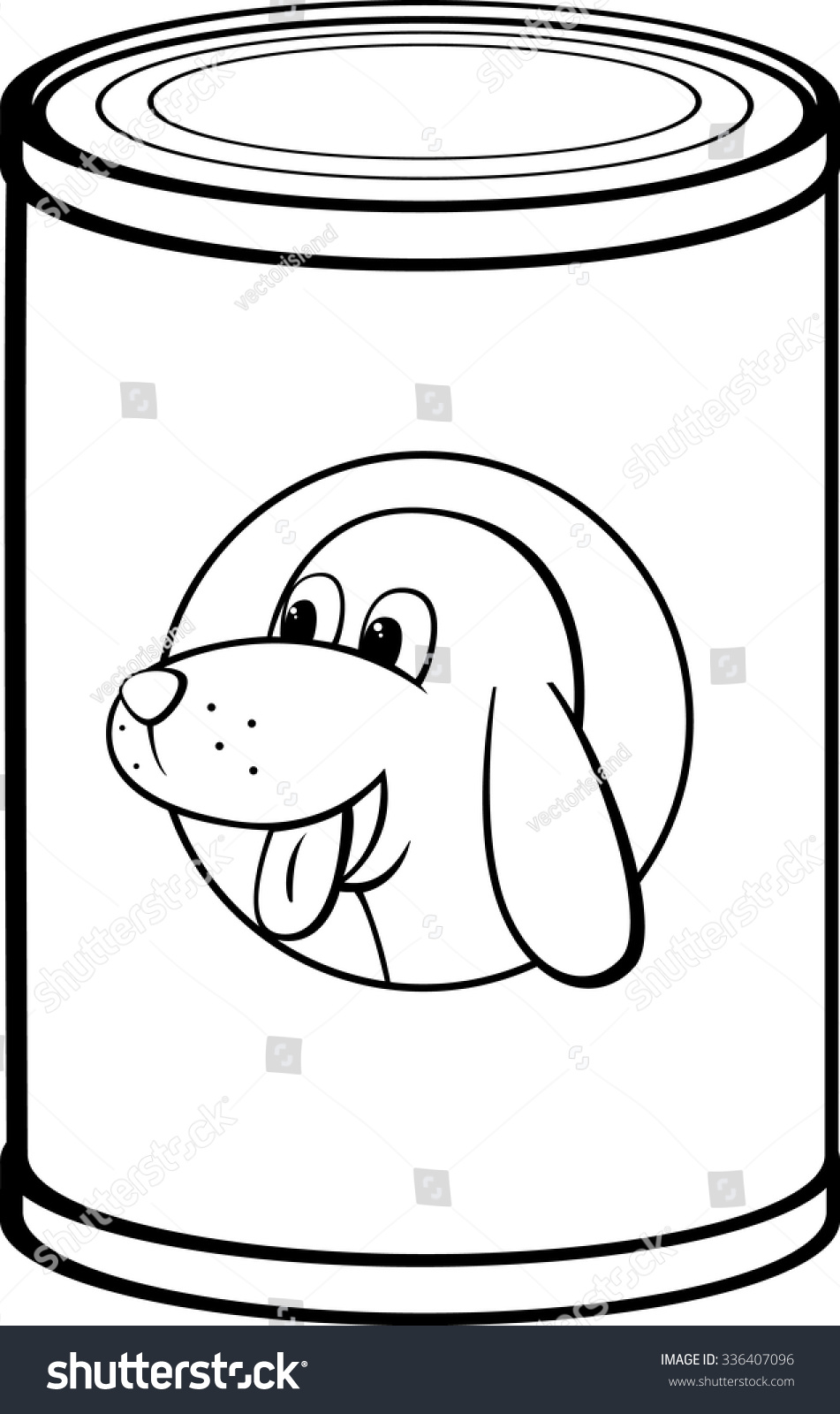 Download Canned Dog Food Stock Vector 336407096 - Shutterstock