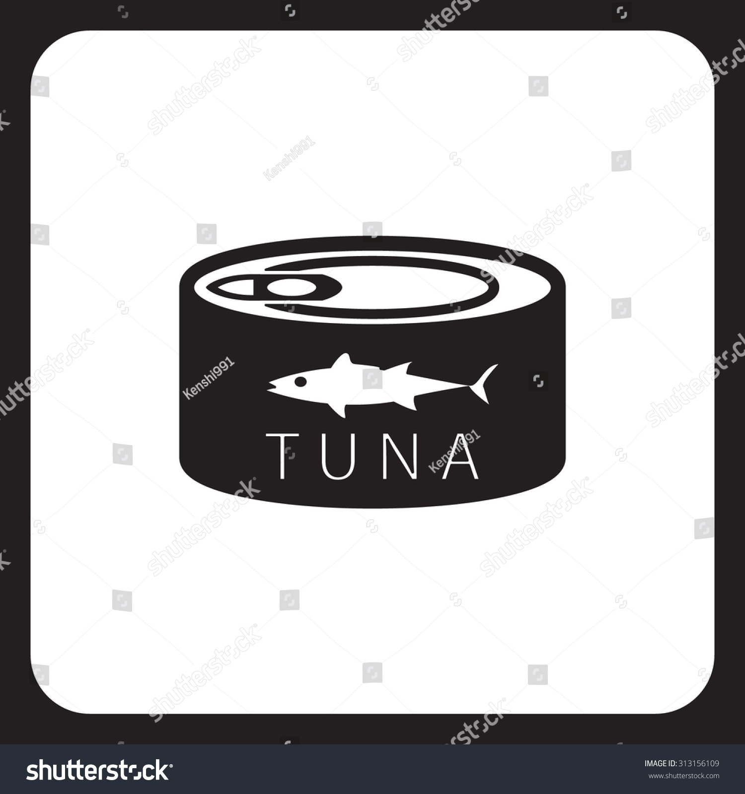 Canned Tuna Icon Stock Vector Illustration 313156109 : Shutterstock