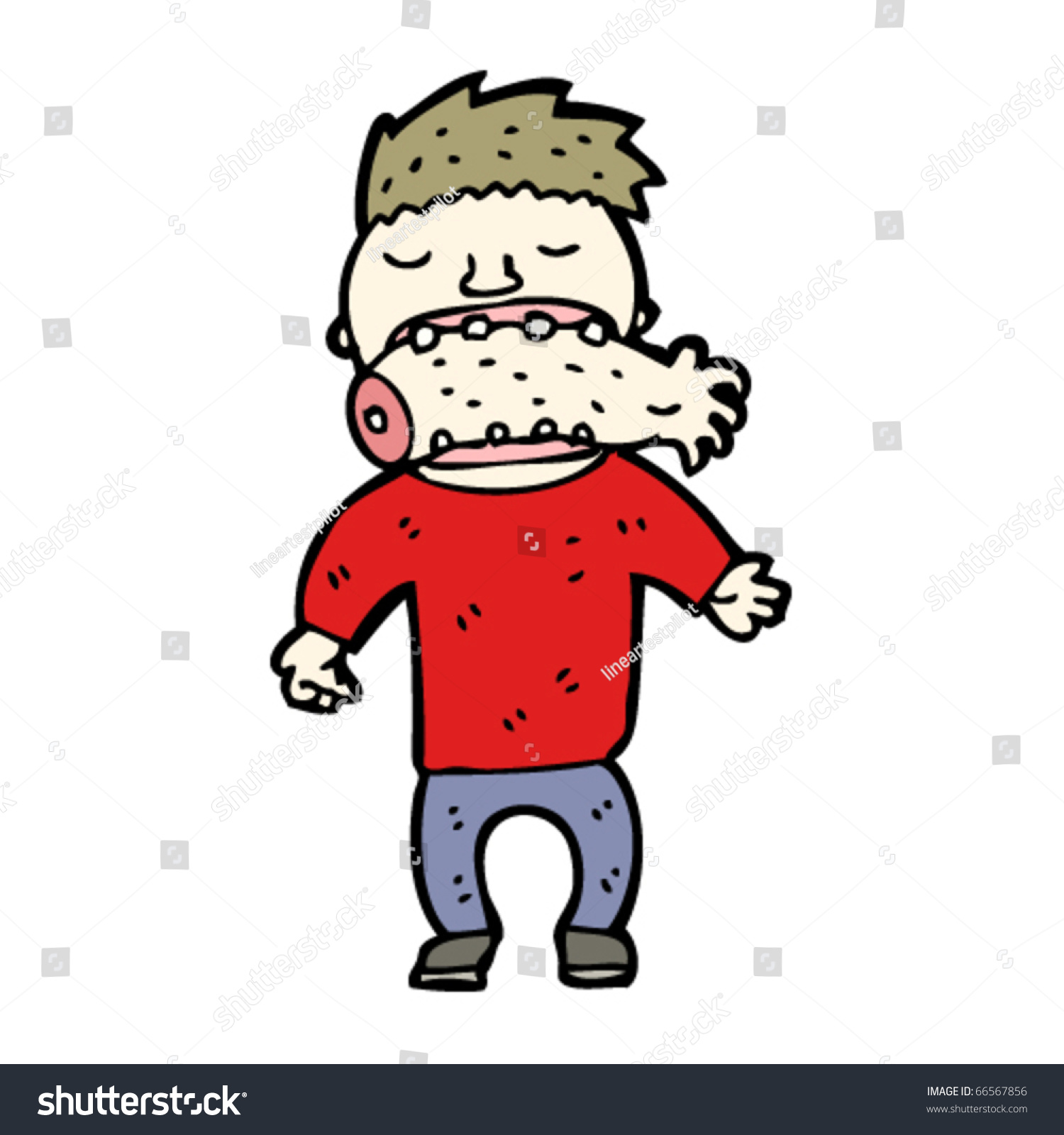 Cannibal Cartoon Stock Vector Royalty Free 66567856