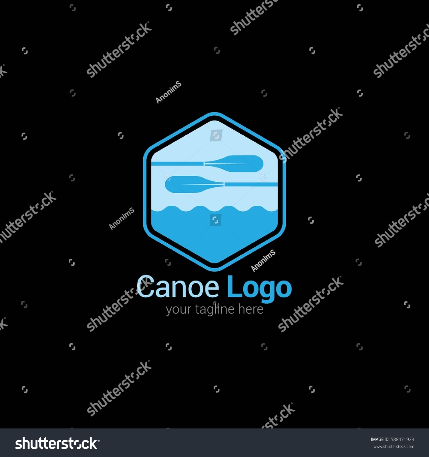 Canoe Logo Design Template Stock Vector (Royalty Free) 588471923