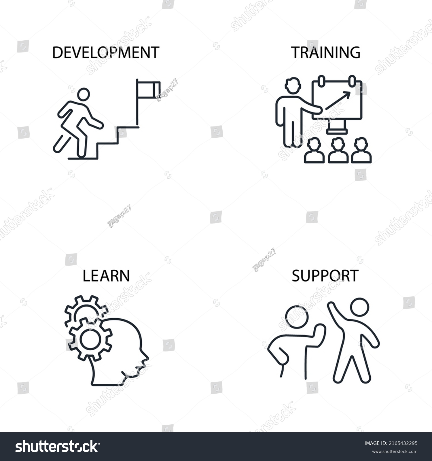 Capacity Building Icons Symbol Vector Elements Stock Vector (Royalty ...