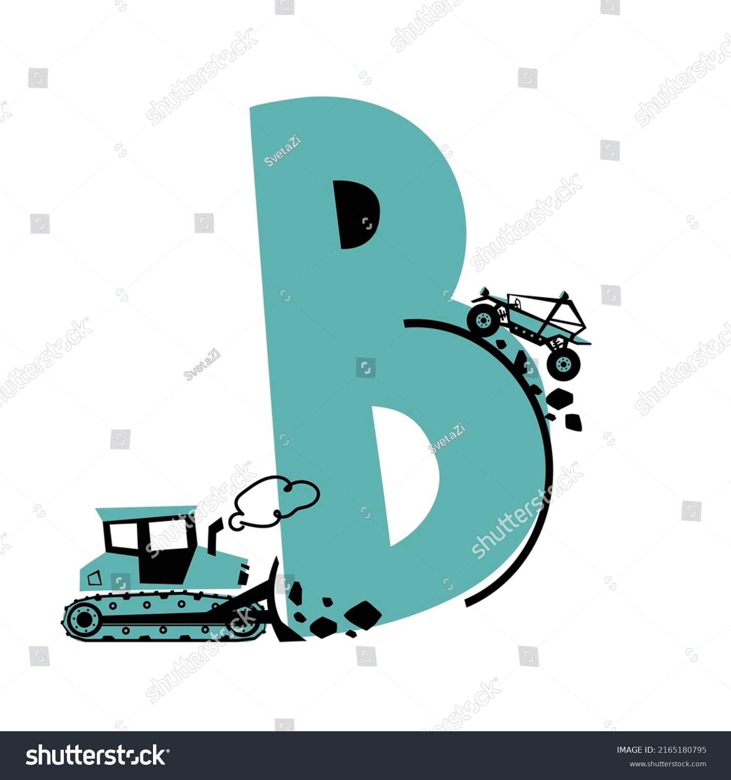 Capital Letter B Words Starting B Stock Vector (Royalty Free ...