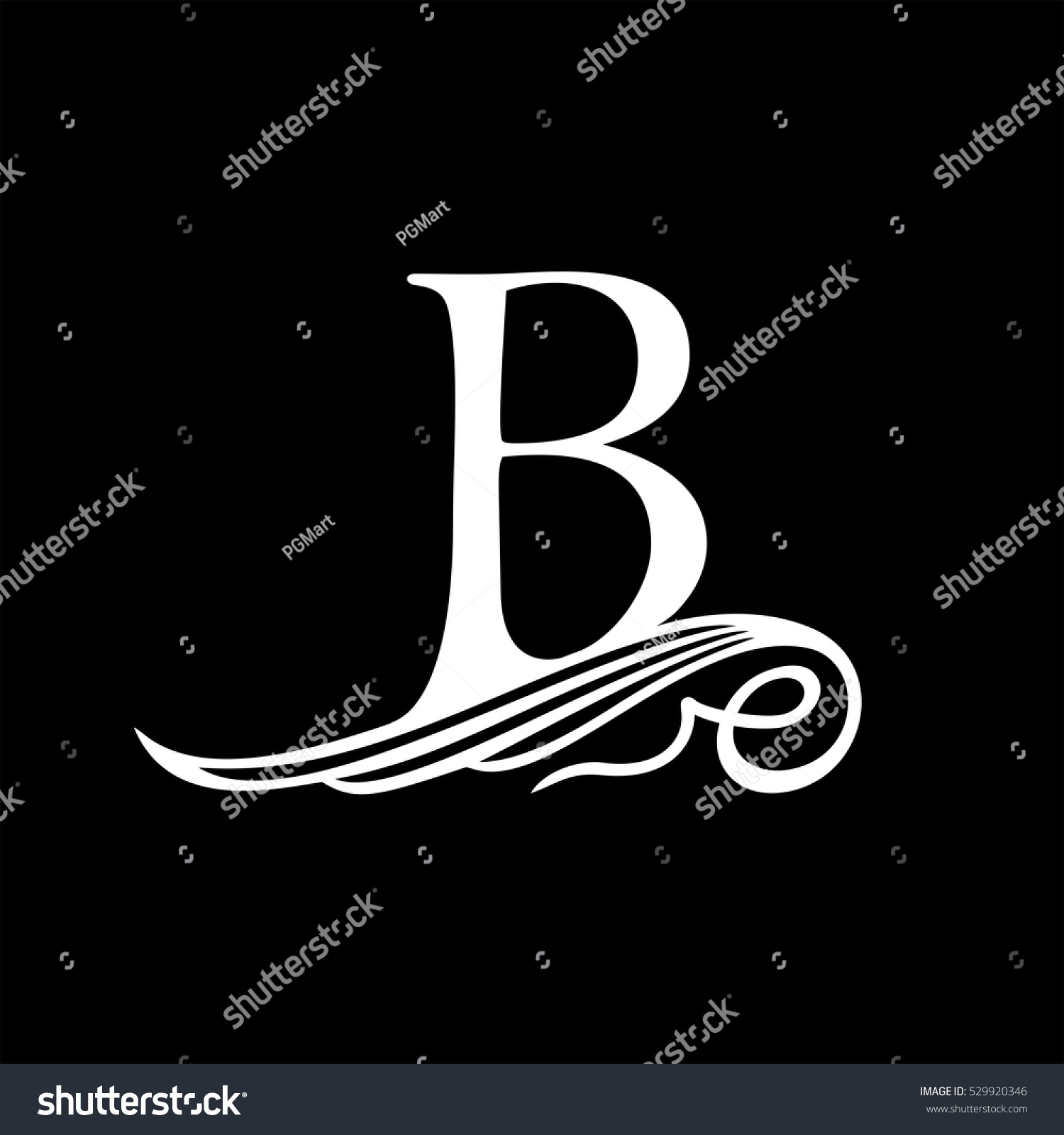 Capital Letter B Monograms Emblems Logos เวกเตอร์สต็อก ปลอดค่า