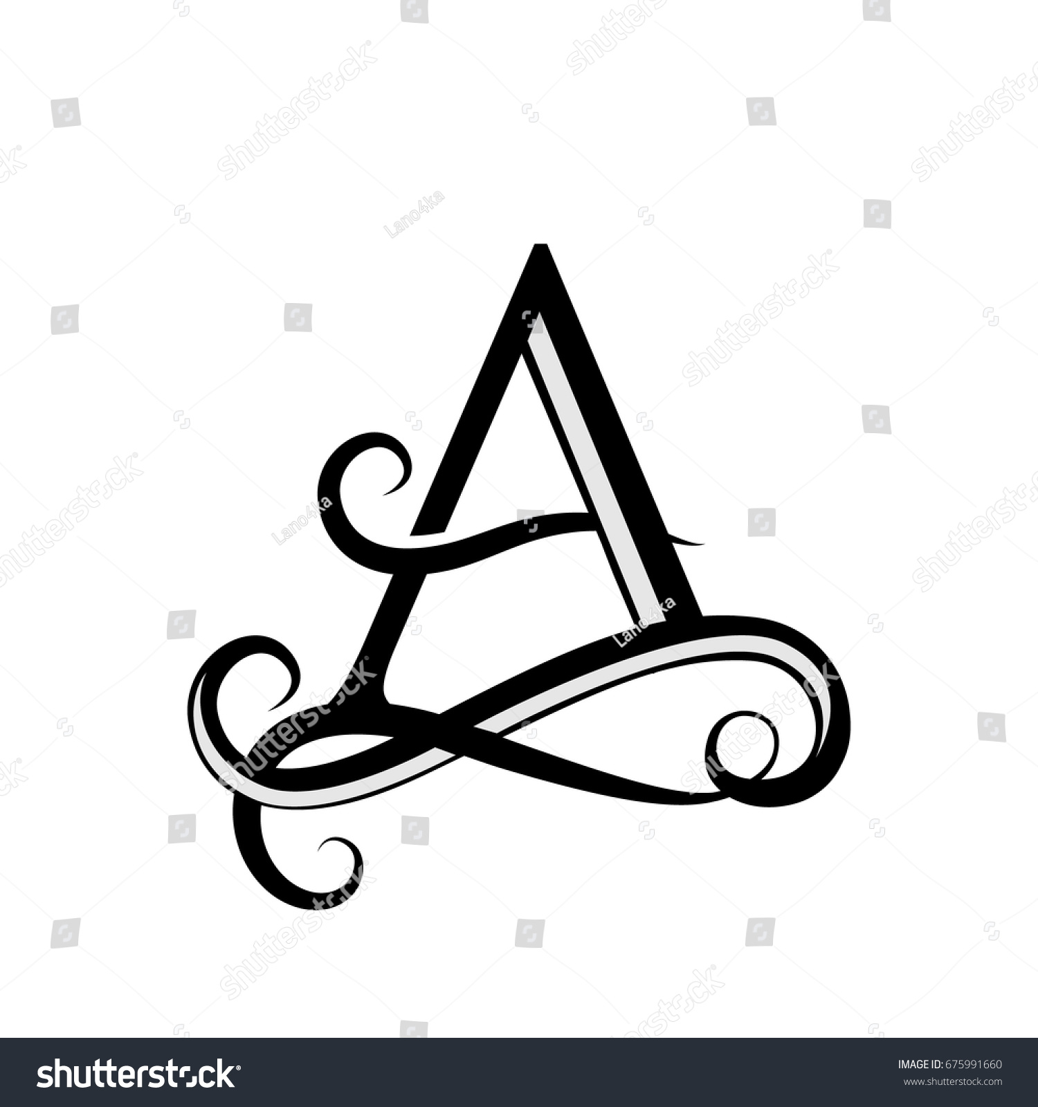 Capital Letter Monograms Logos Beautiful Letter Stock Vector (Royalty ...