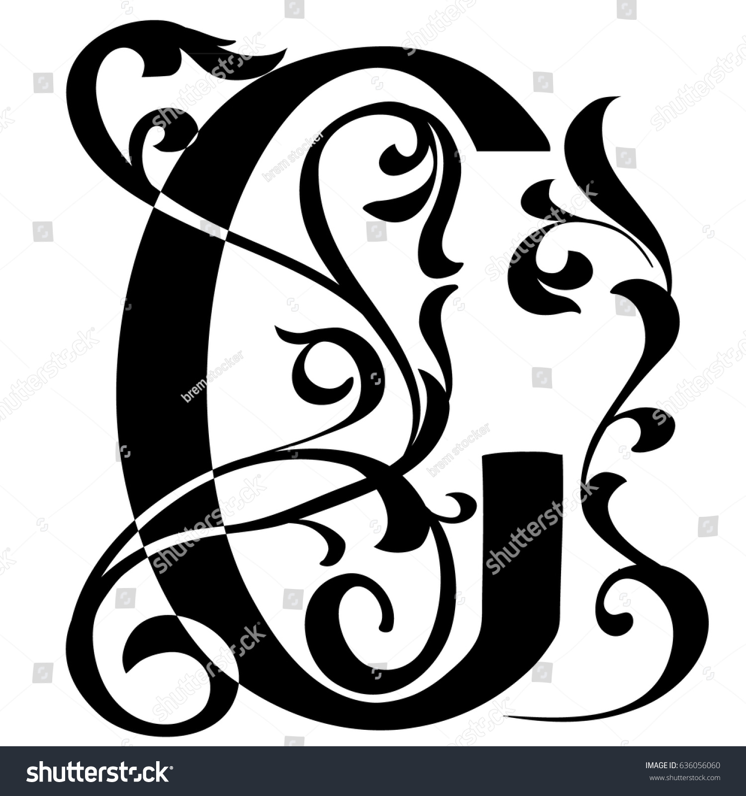 Capital Letter G Large Letter Illuminated Stock Vector (Royalty Free ...