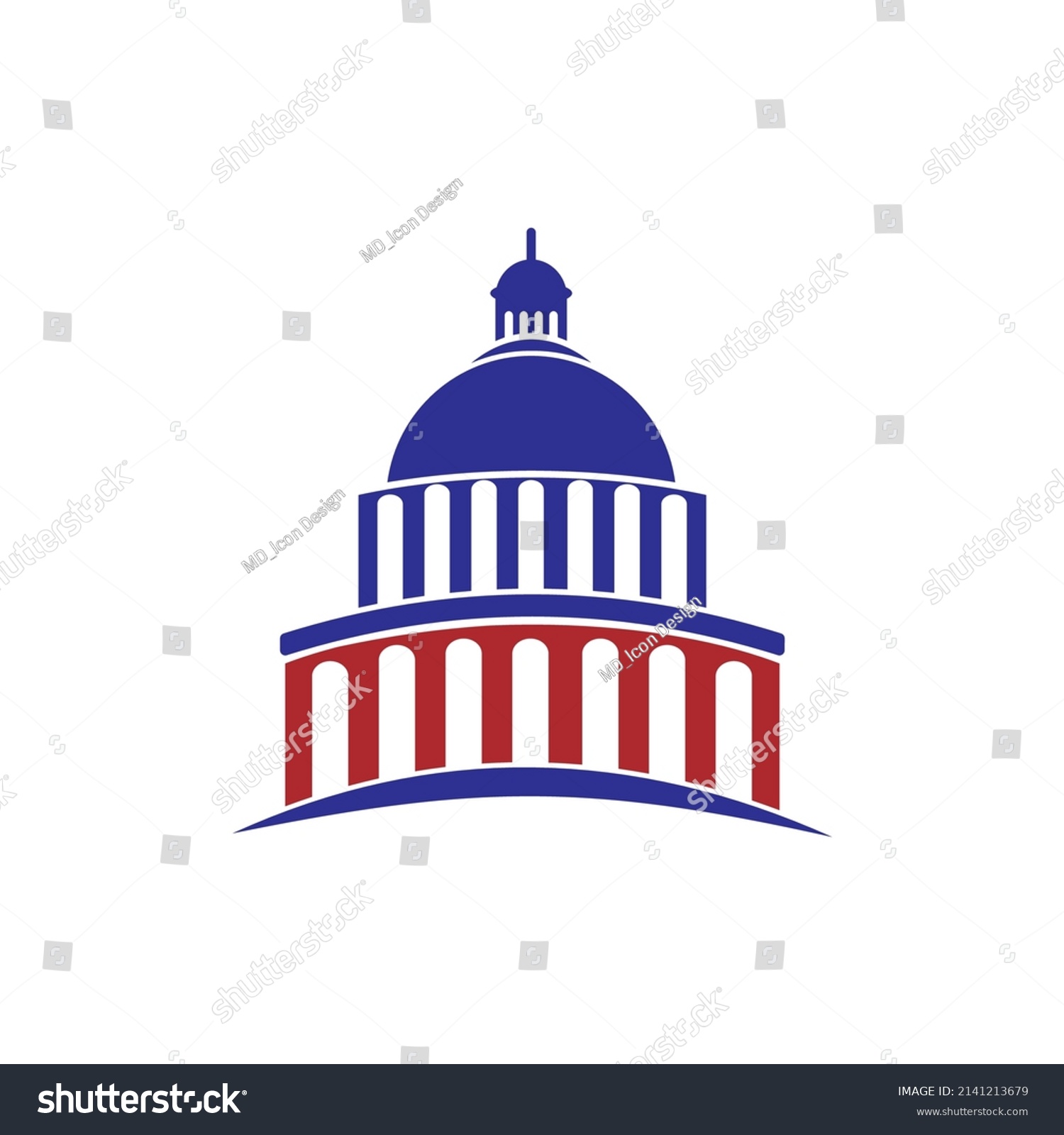 Capitol Building Logo Vector Government Icon Stock Vector (royalty Free 