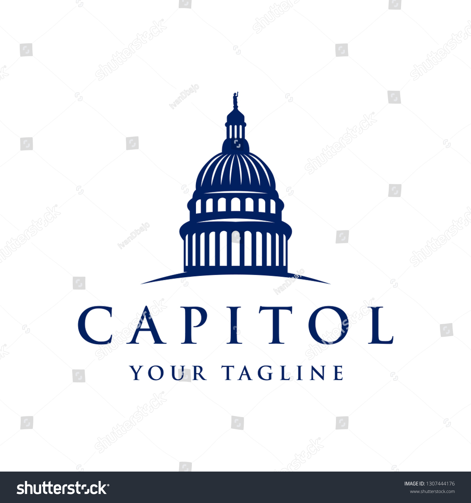 Capitol Dome Logo Design Inspiration Capital Stock Vector (Royalty Free ...