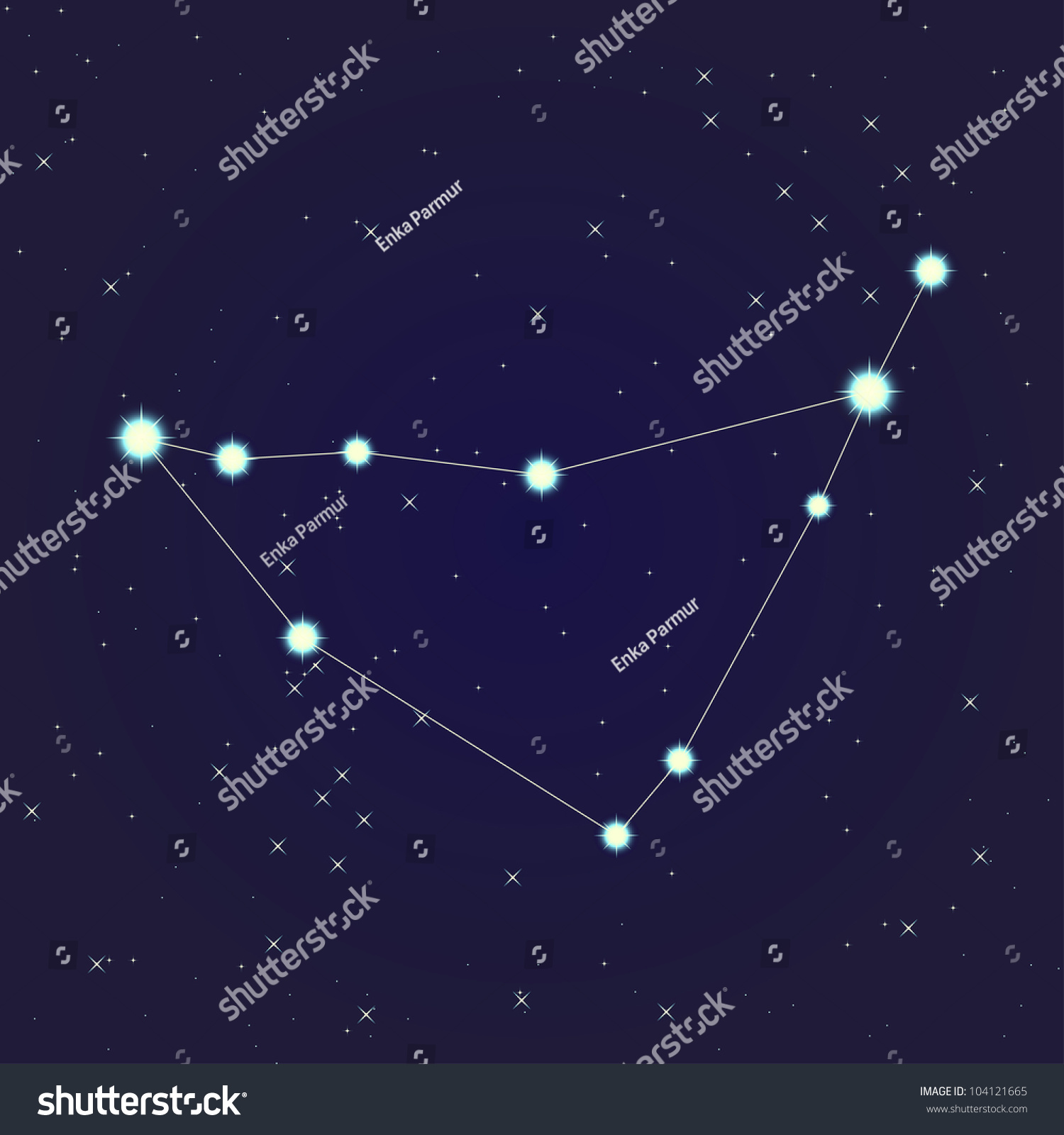 Capricorn Constellation Stock Vector 104121665 - Shutterstock