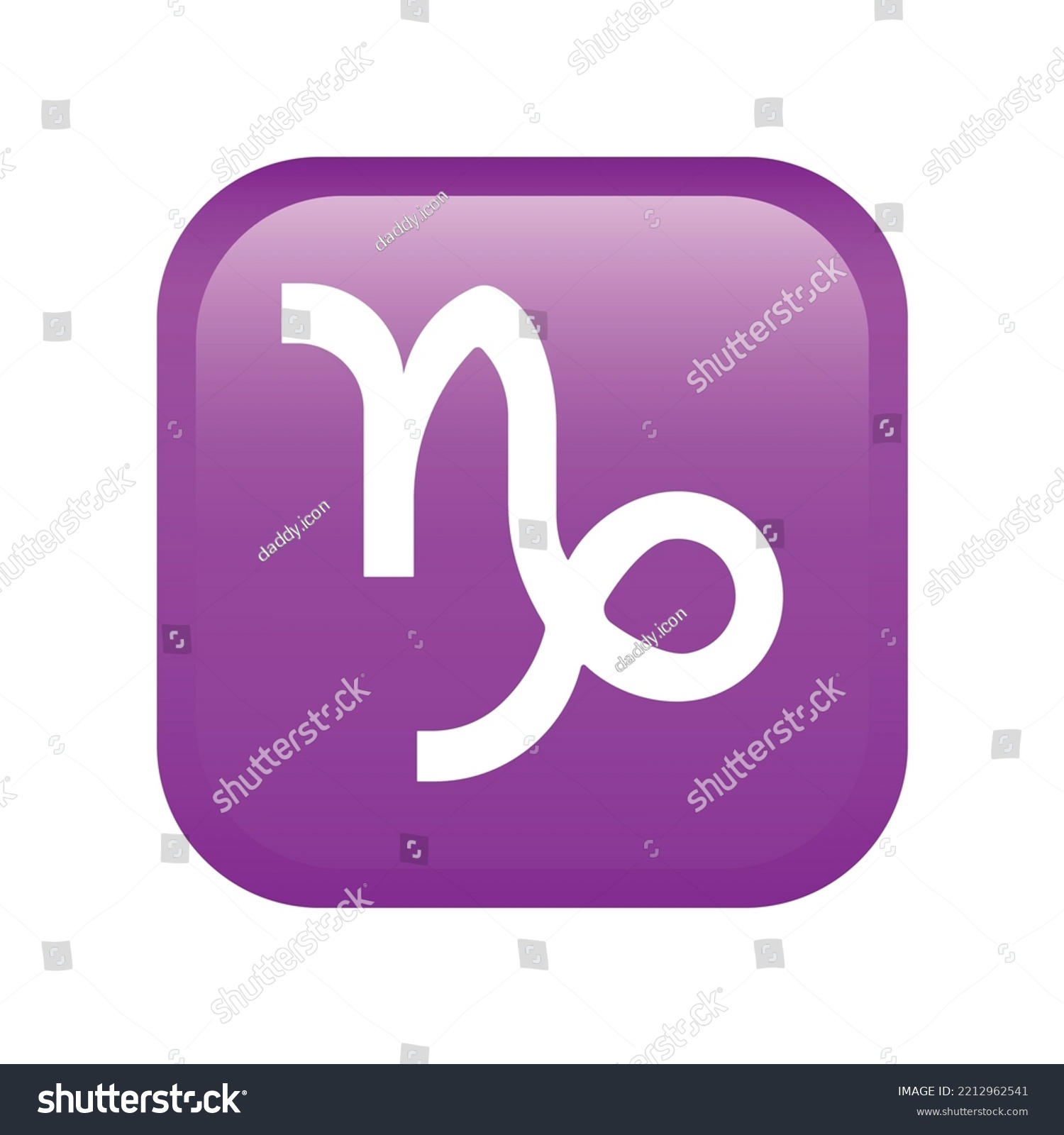 SVG of Capricorn emoji icon isolated on white background. Astrology symbol modern, simple, vector, icon for website design, mobile app, ui. Vector Illustration svg