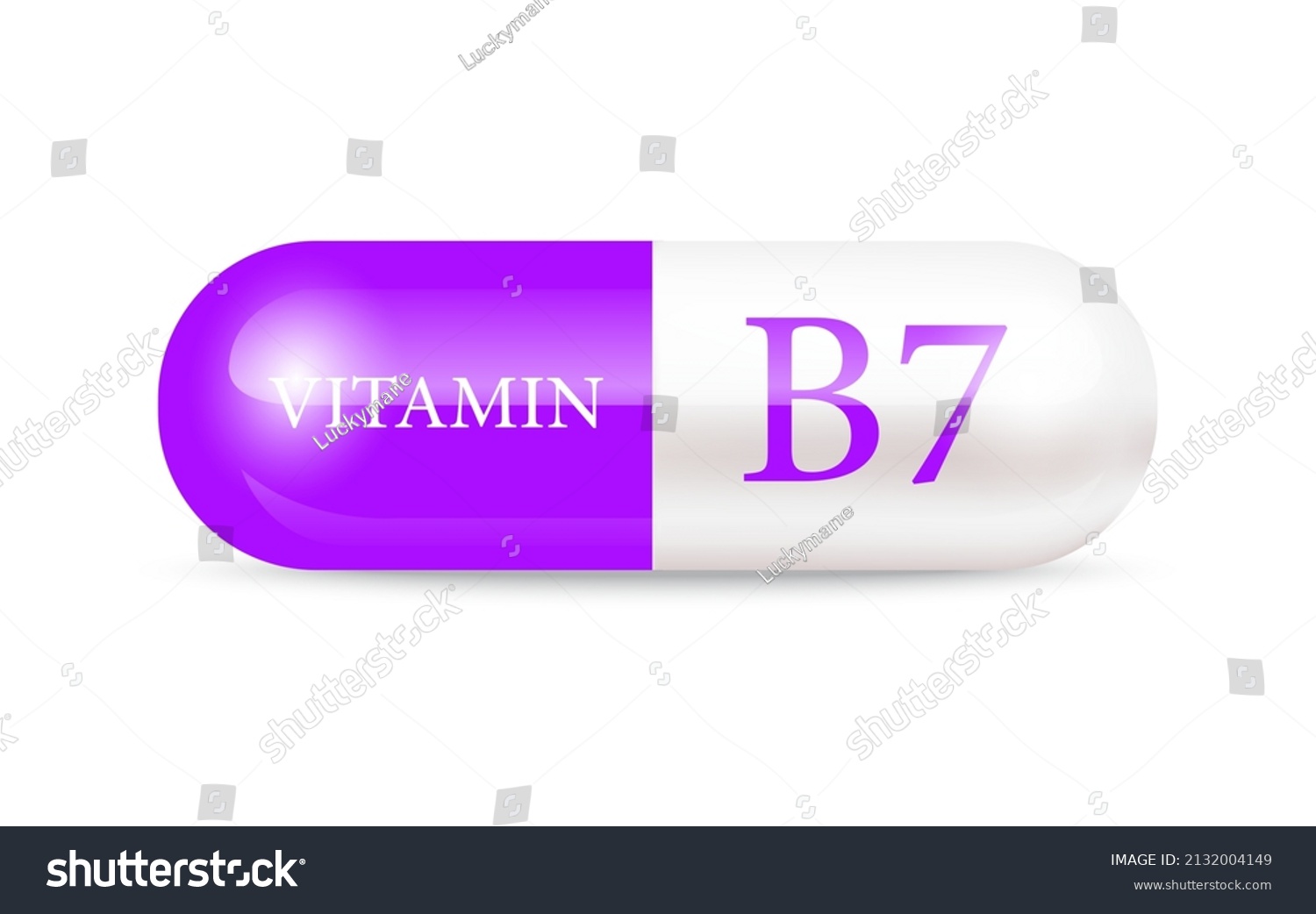 Capsule Vitamin B7 Thiamine 3d Vector Stock Vector Royalty Free 2132004149 Shutterstock