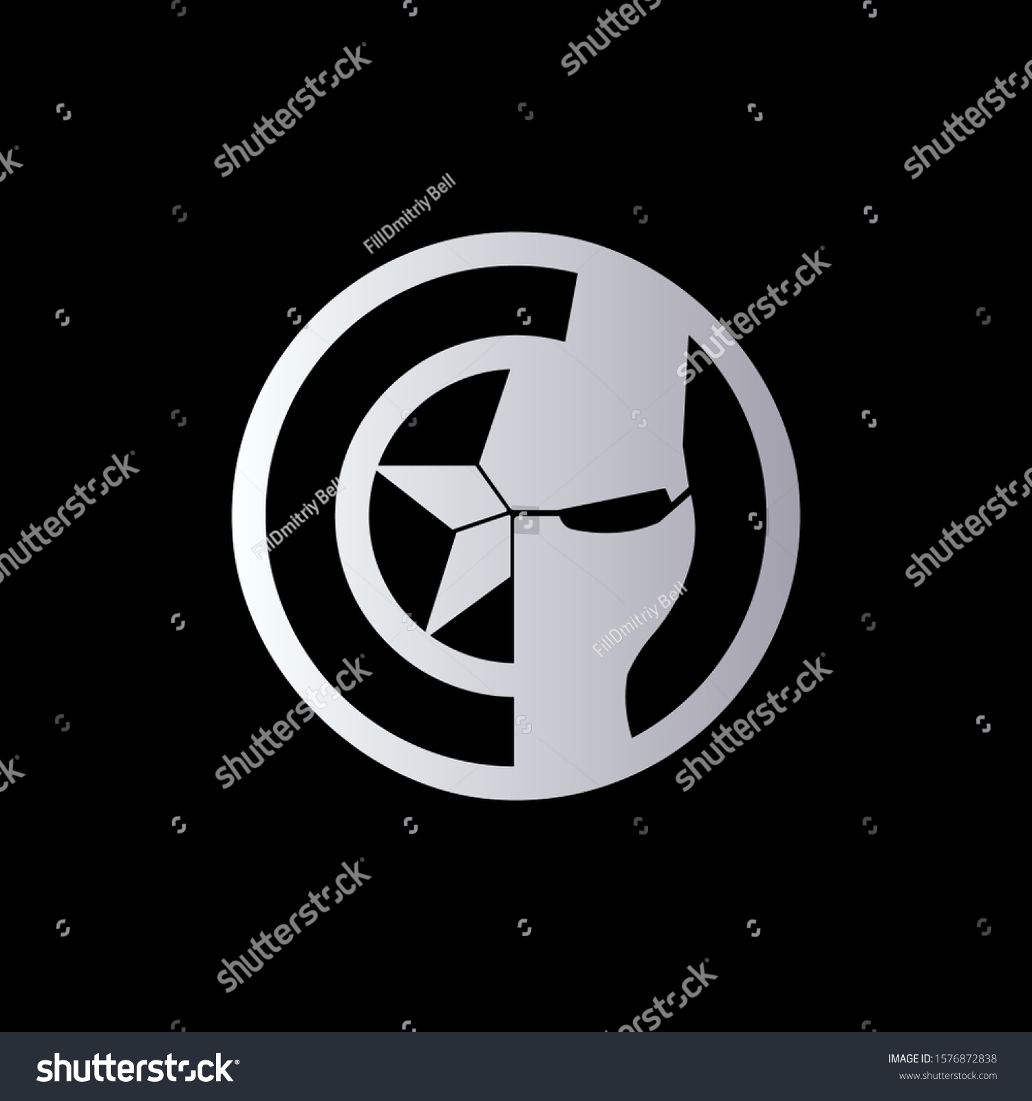 Captain America Shield Iron Man Mask Royalty Free Stock Image