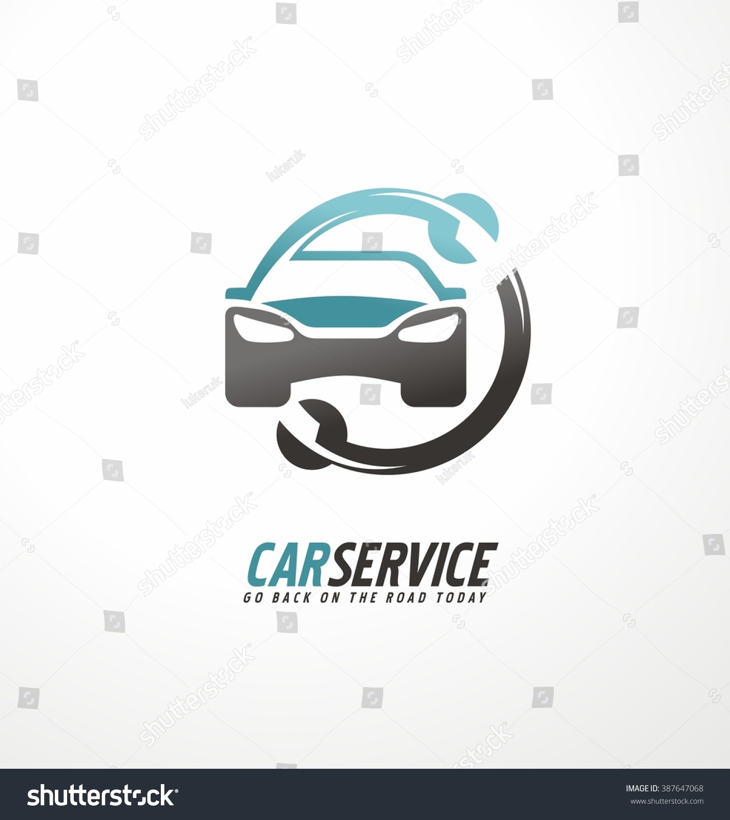 Car abstract vector logo design concept. Car service.