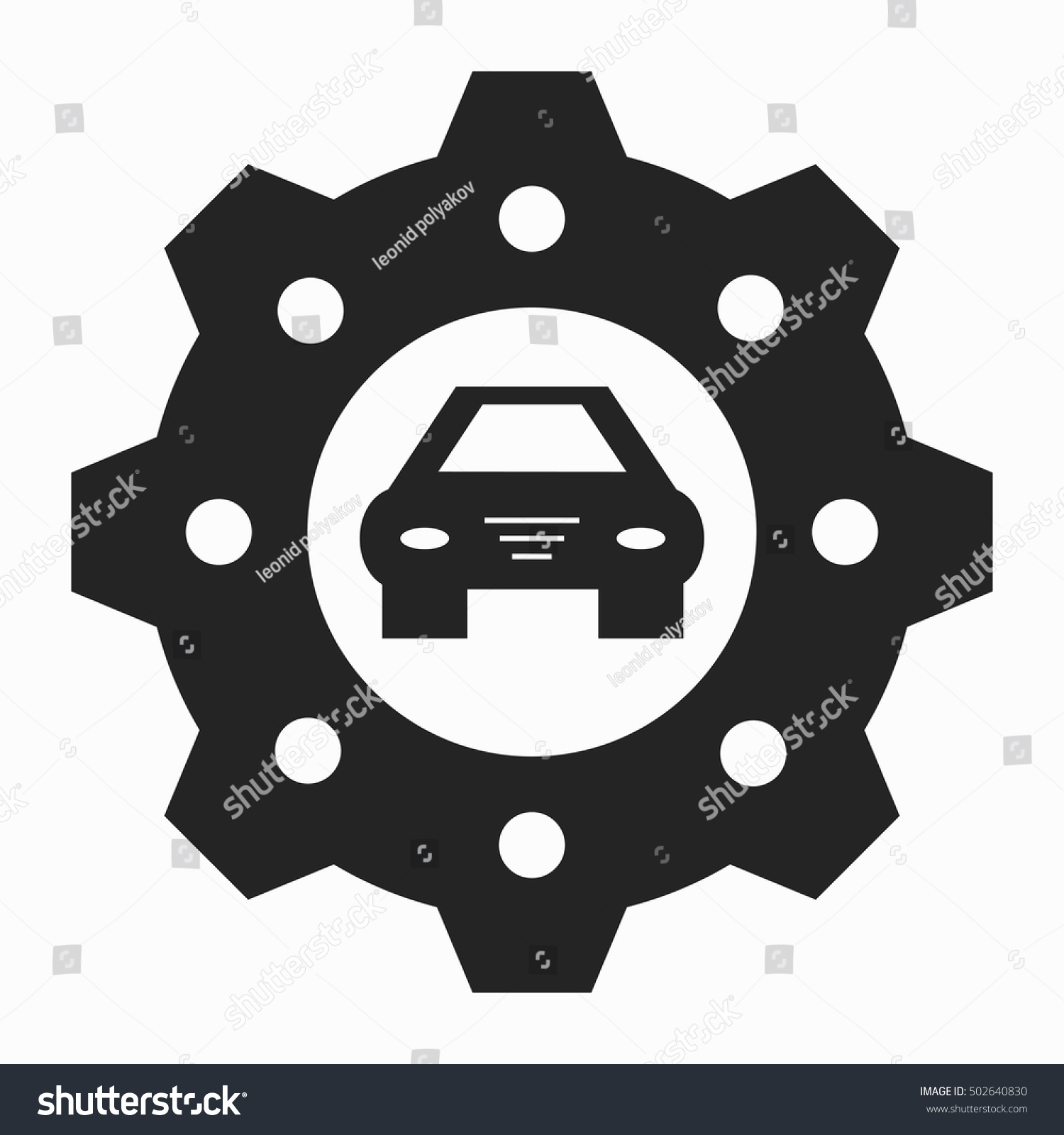 car gear symbol text