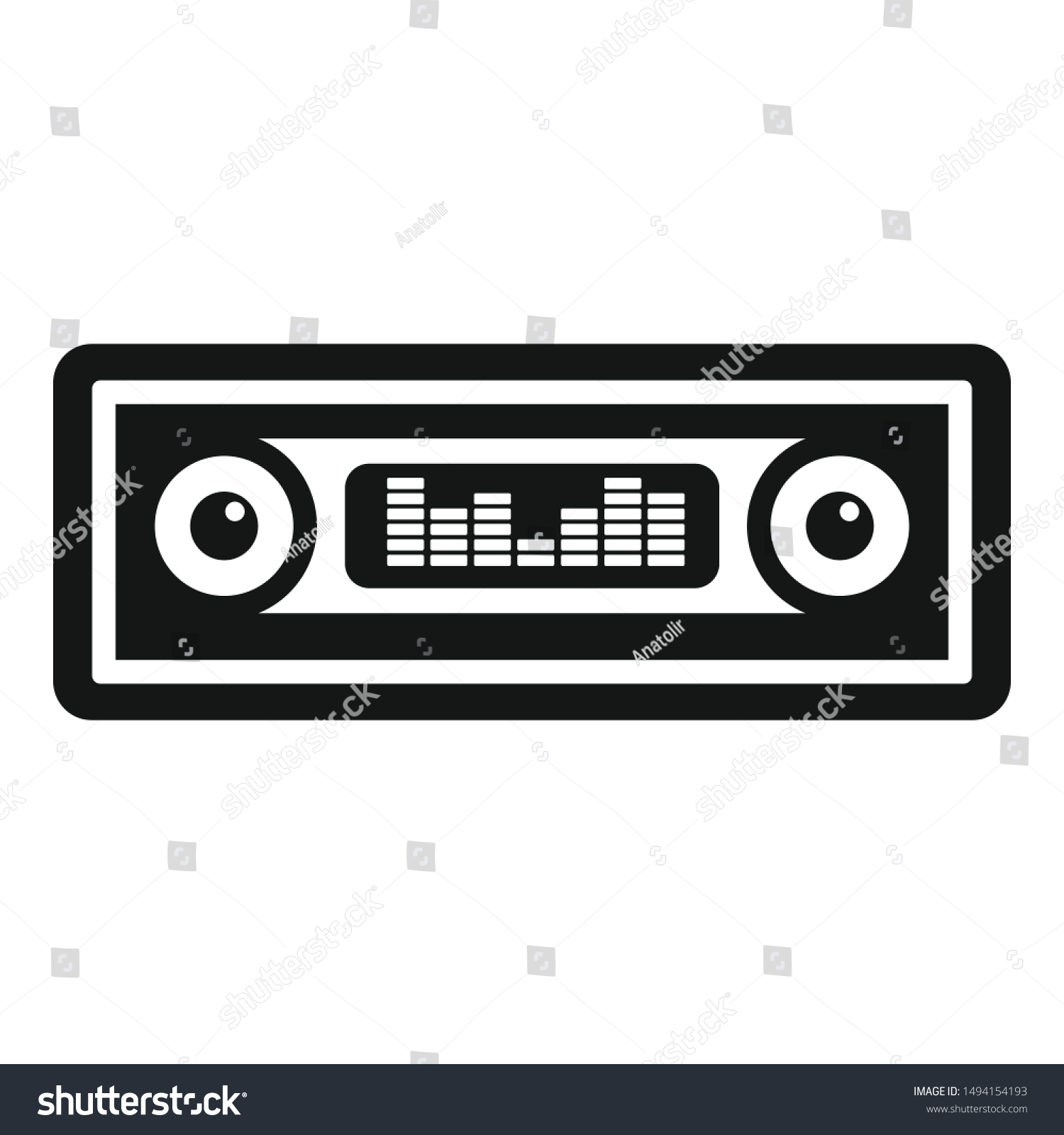 Car Audio Icon Simple Illustration Car Stock Vector Royalty Free 1494154193