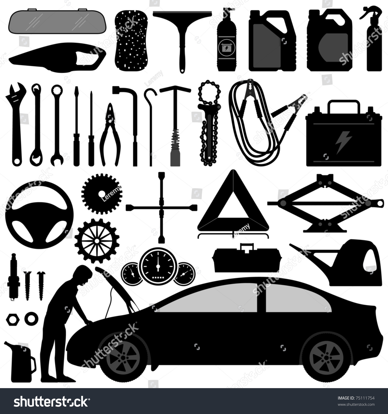 SVG of Car Auto Accessories Repair Tool Equipment Service svg