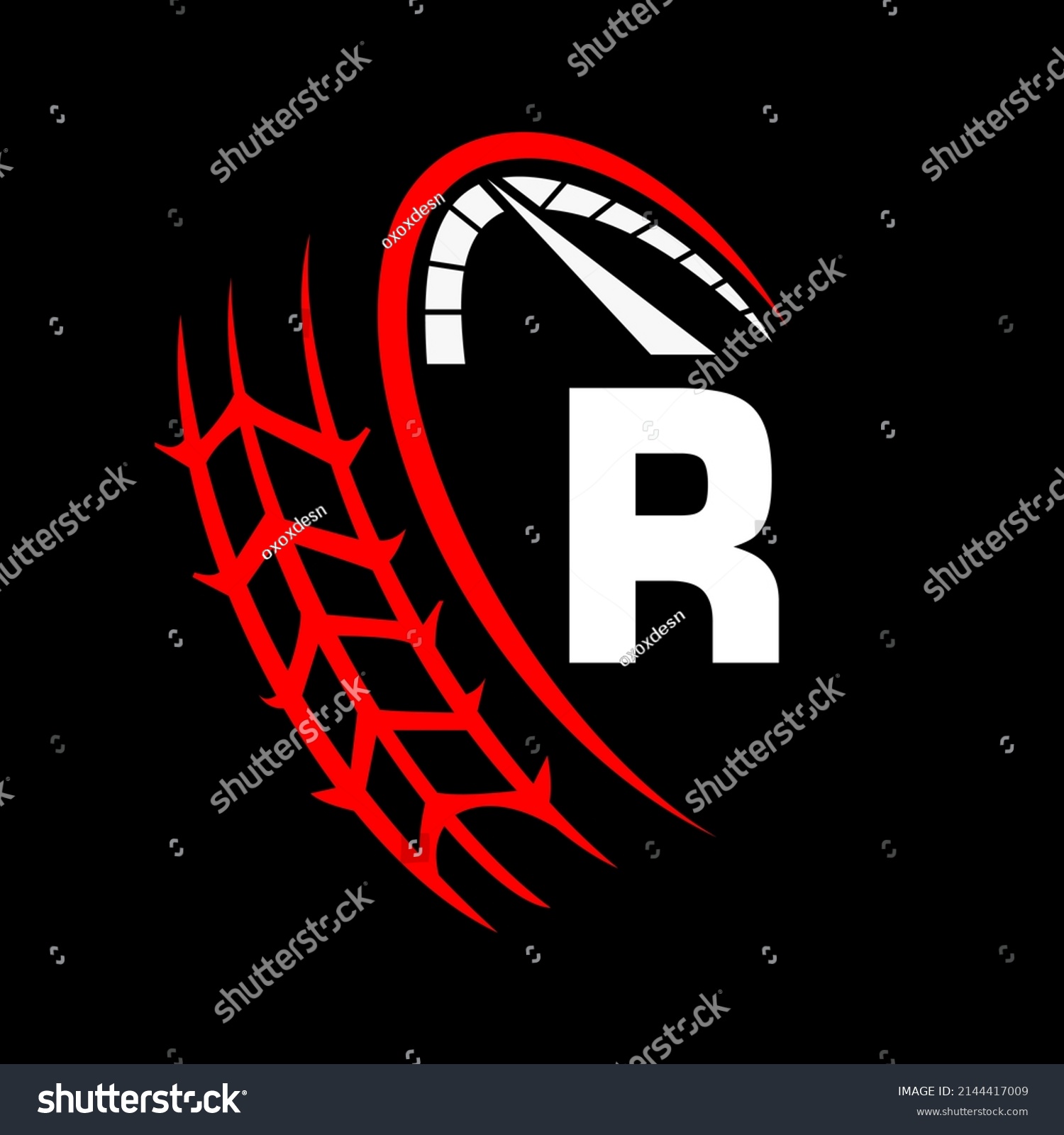 Car Automotive Logo On Letter R Stock Vector Royalty Free 2144417009