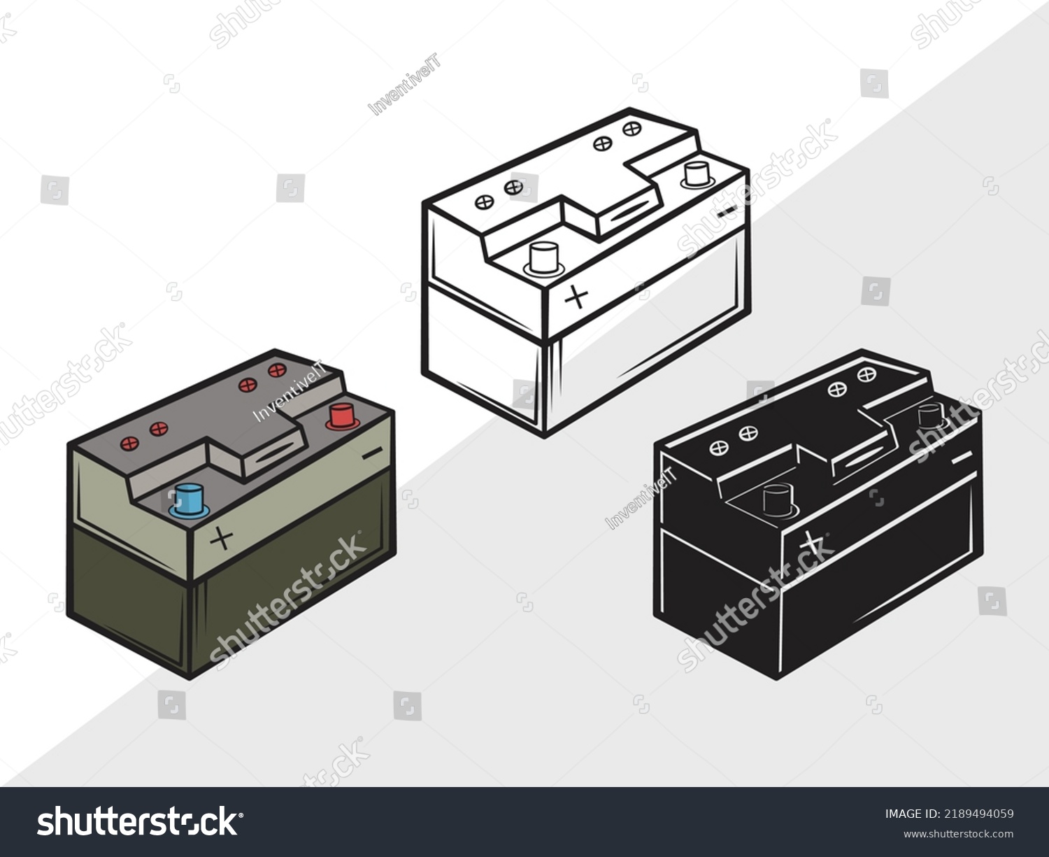 SVG of Car Battery Clipart SVG Printable Vector Illustration svg