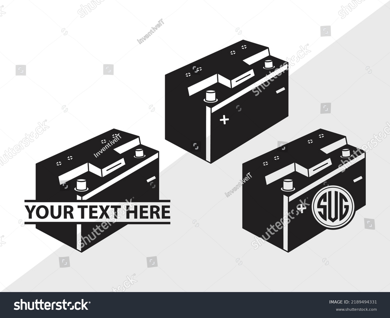 SVG of Car Battery Monogram SVG Printable Vector Illustration svg