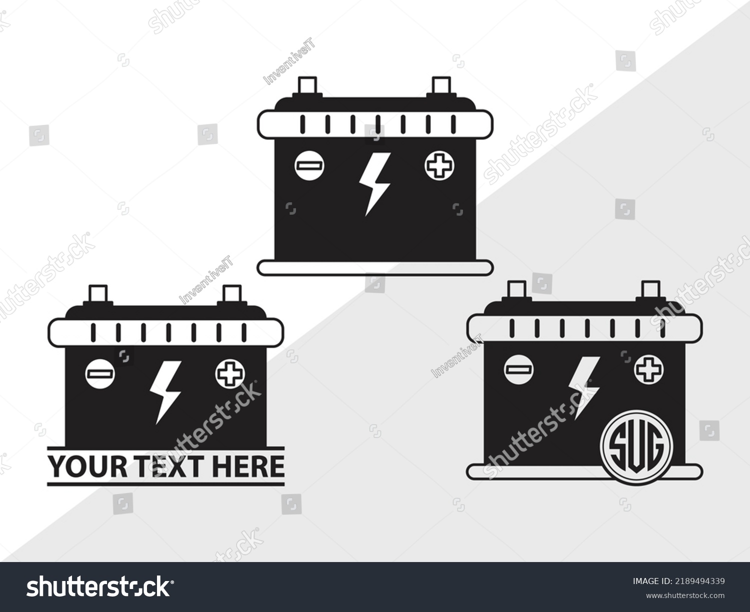 SVG of Car Battery Monogram SVG Printable Vector Illustration svg