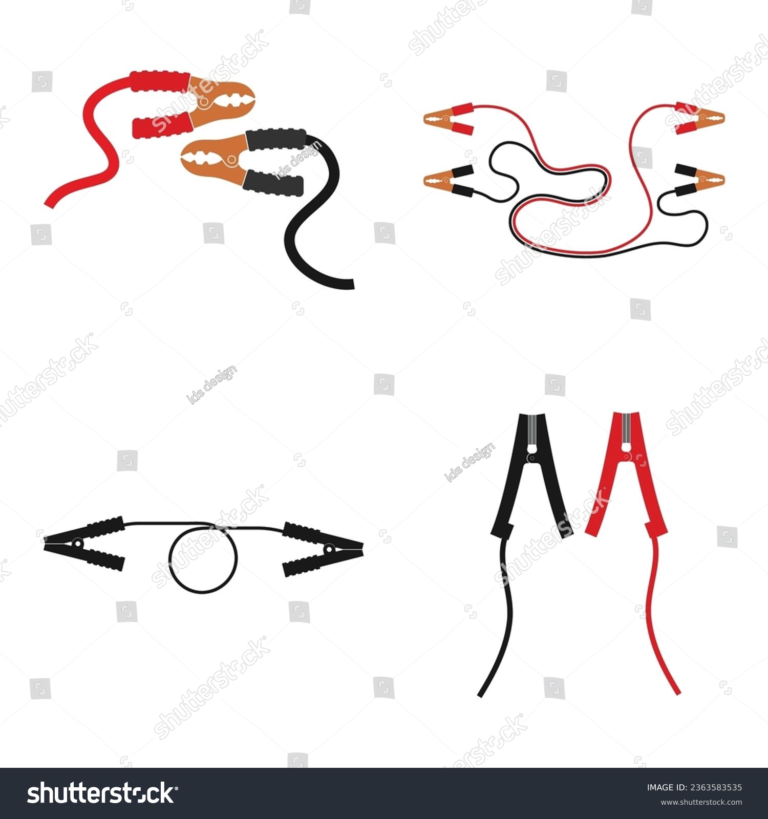 SVG of Car Battery power jumper cable icon vector illustration simple design svg