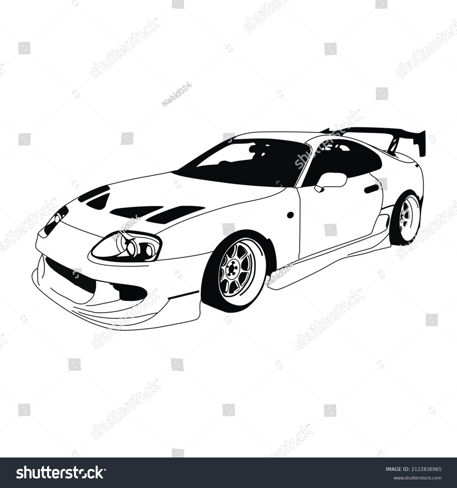 Car Clipart Silhouette Vector Stock Vector (Royalty Free) 2122836965 ...