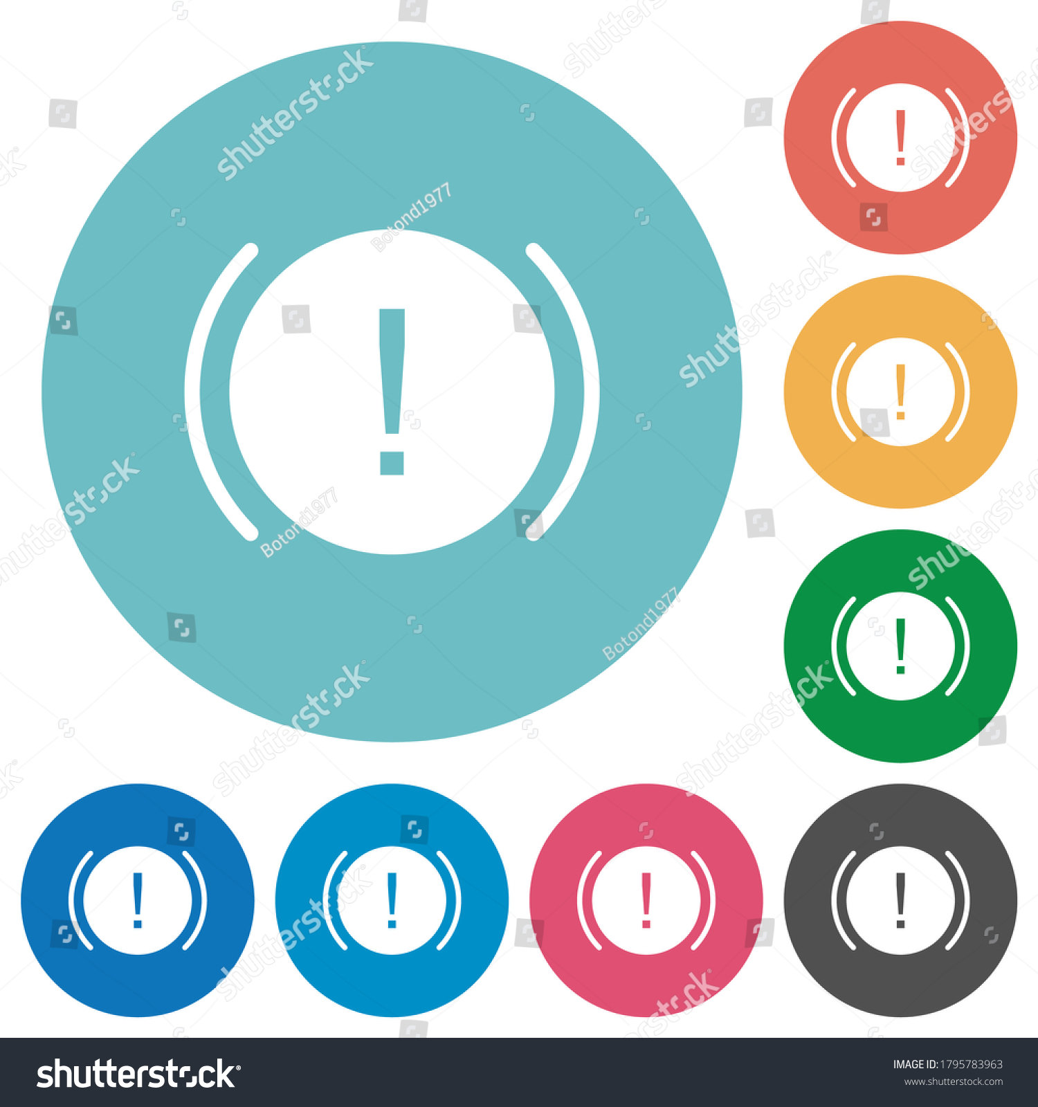 Car Dashboard Handbrake Indicator Flat White Stock Vector Royalty Free