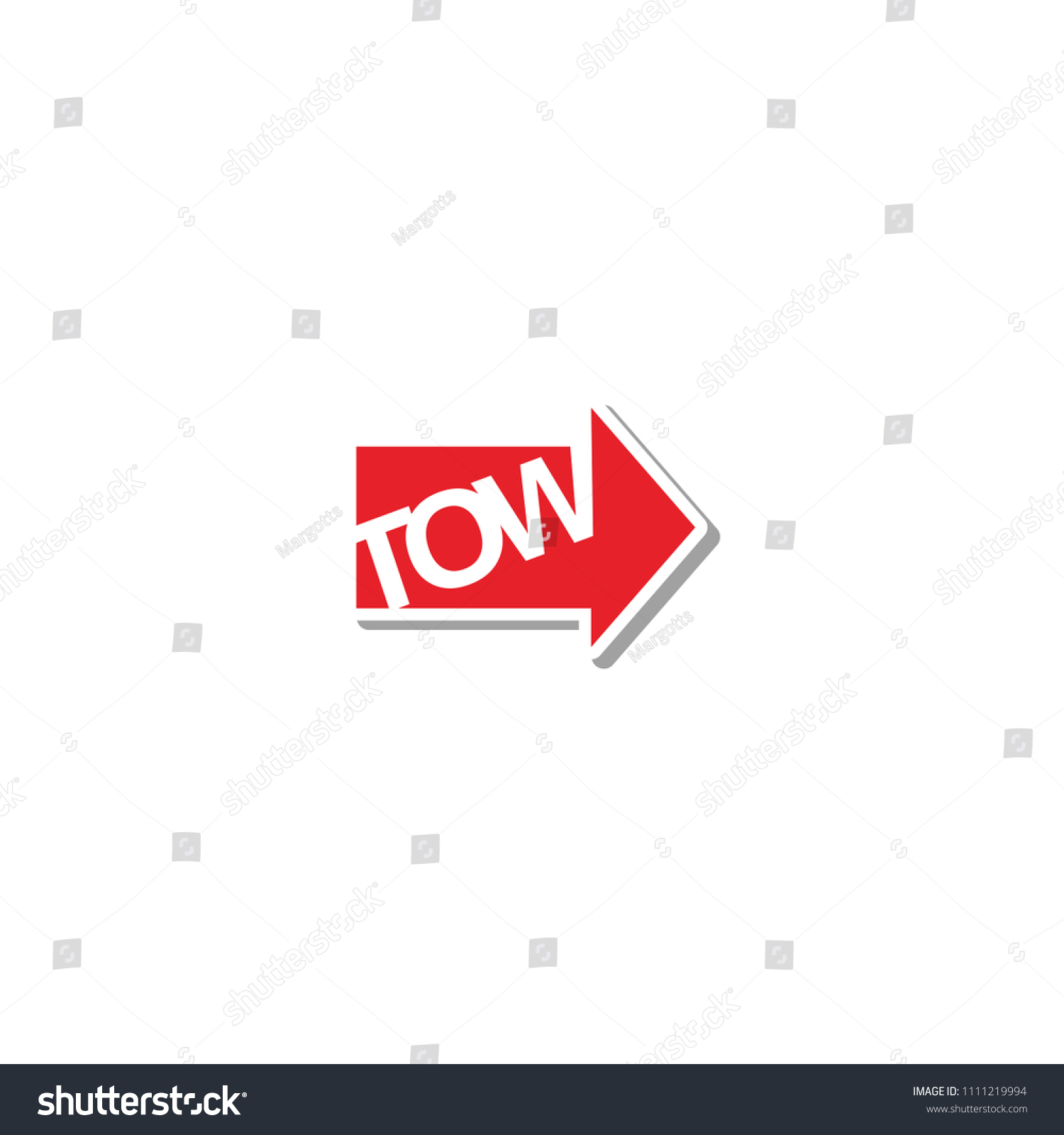 Car Decal Design Tow Arrow Icon: vector de stock (libre de regalías