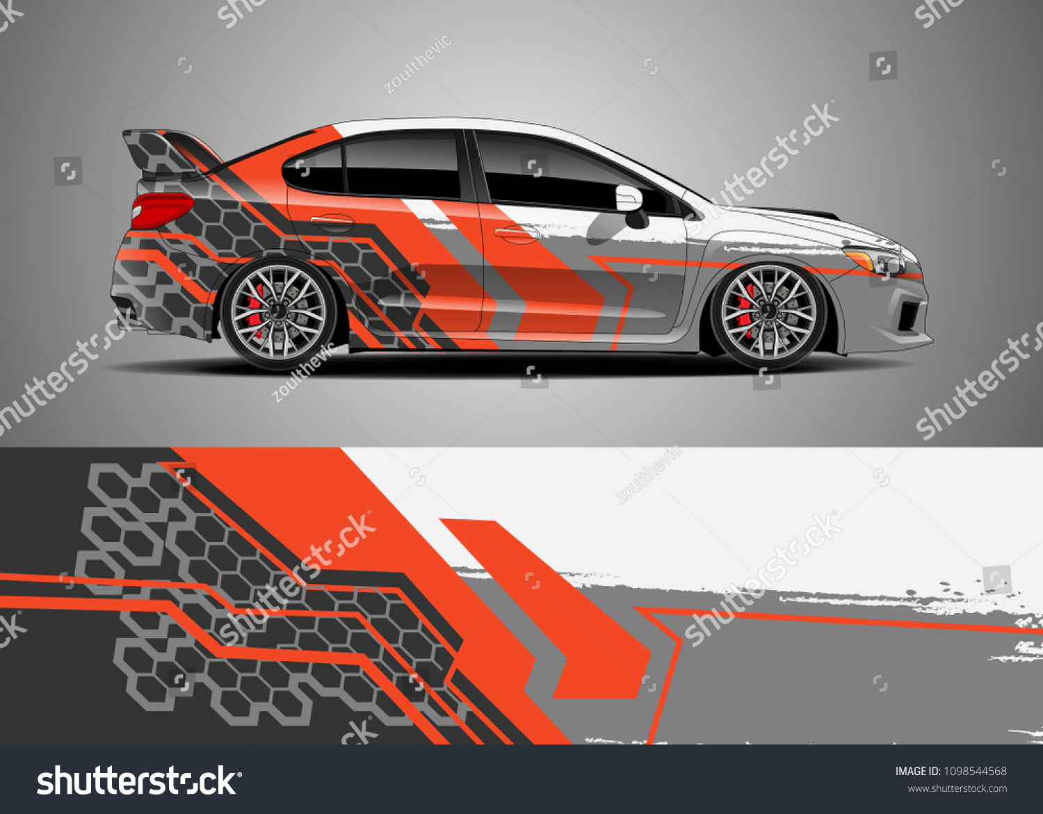 Car Decal Sticker Graphic Vinyl Stock Vector (Royalty Free) 1098544568