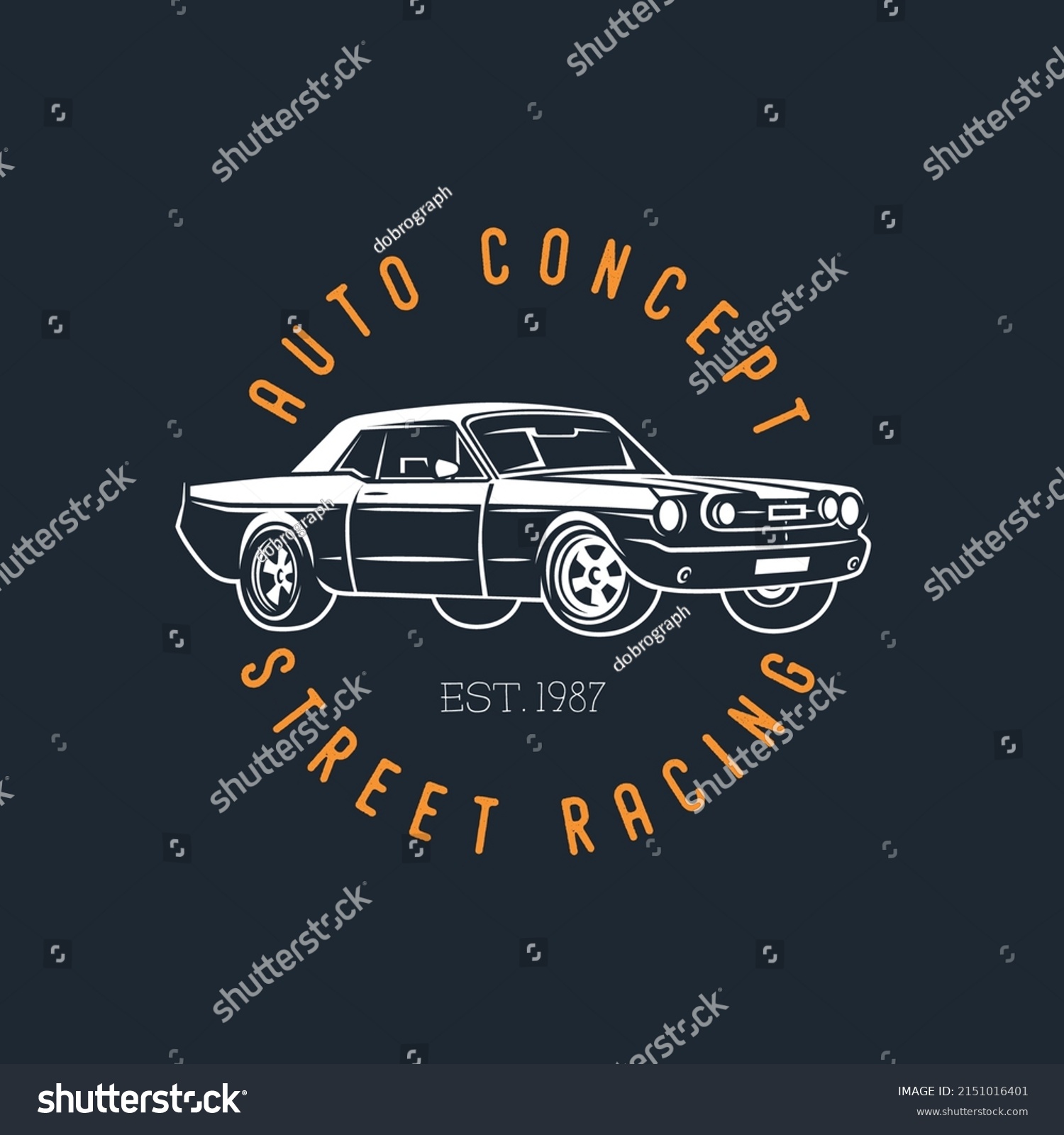 Car Emblem Street Racing Design Elements Stock Vector (Royalty Free ...
