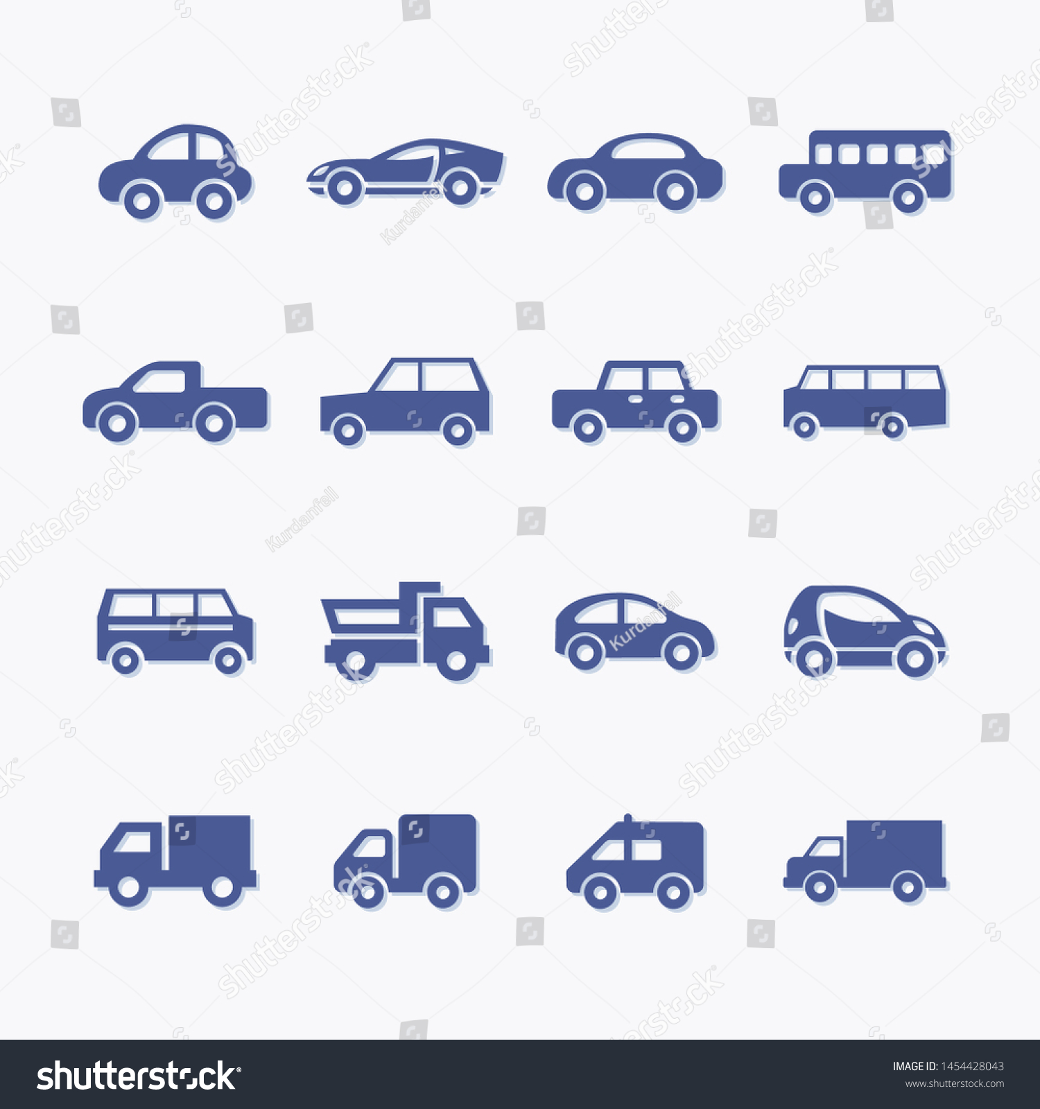 Car Flat Vector Graphic Icon Set 스톡 벡터(로열티 프리) 1454428043 | Shutterstock