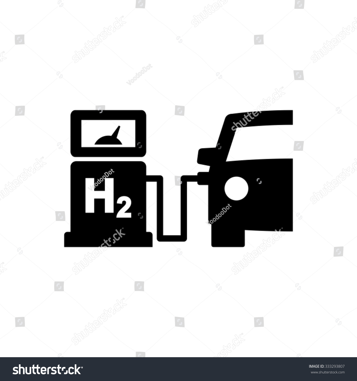 Car Hydrogen Station Vector Icon - 333293807 : Shutterstock