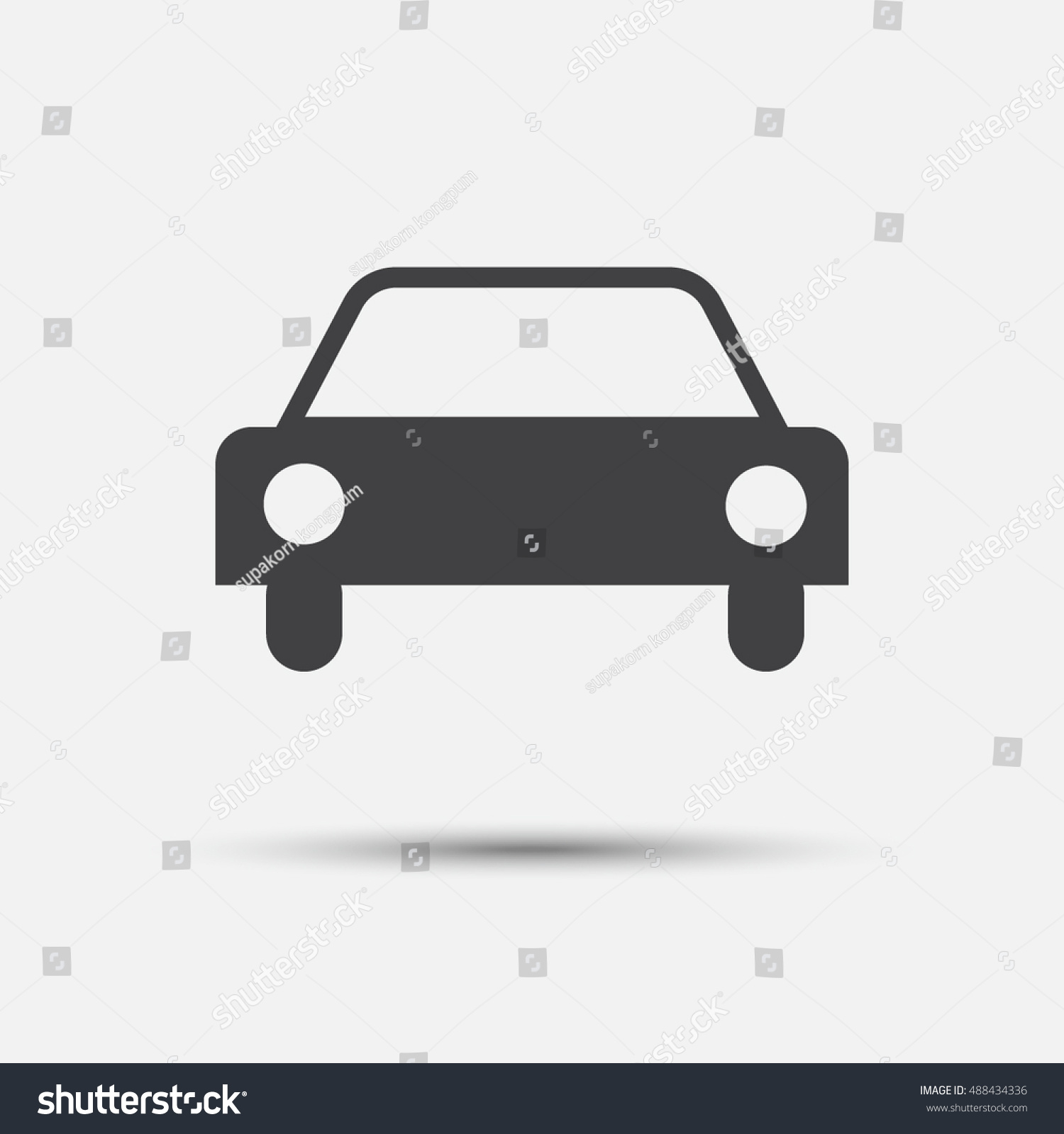 Car Icon Stock Vector 488434336 - Shutterstock