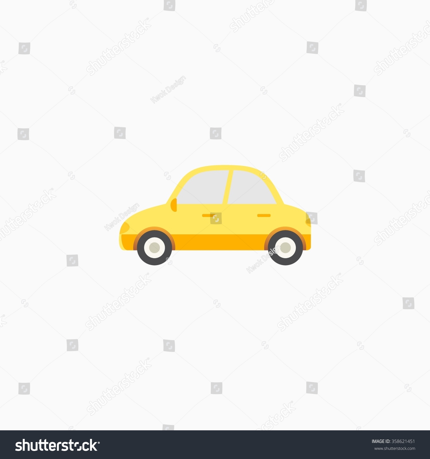 Car Icon Stock Vector Illustration Stock Vector 358621451 - Shutterstock