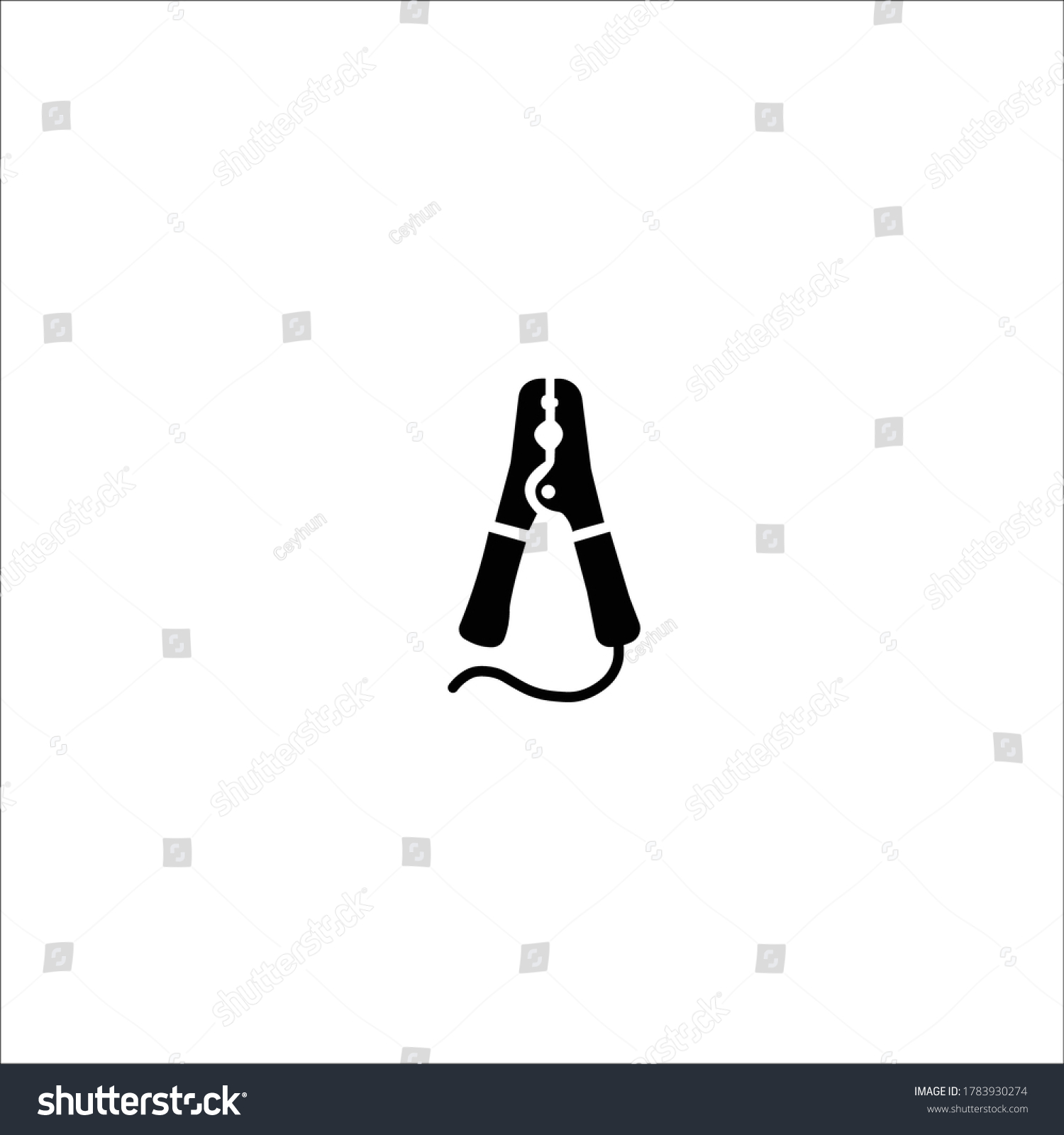 SVG of car jumper, isolated icon on white background, auto service, car repair svg