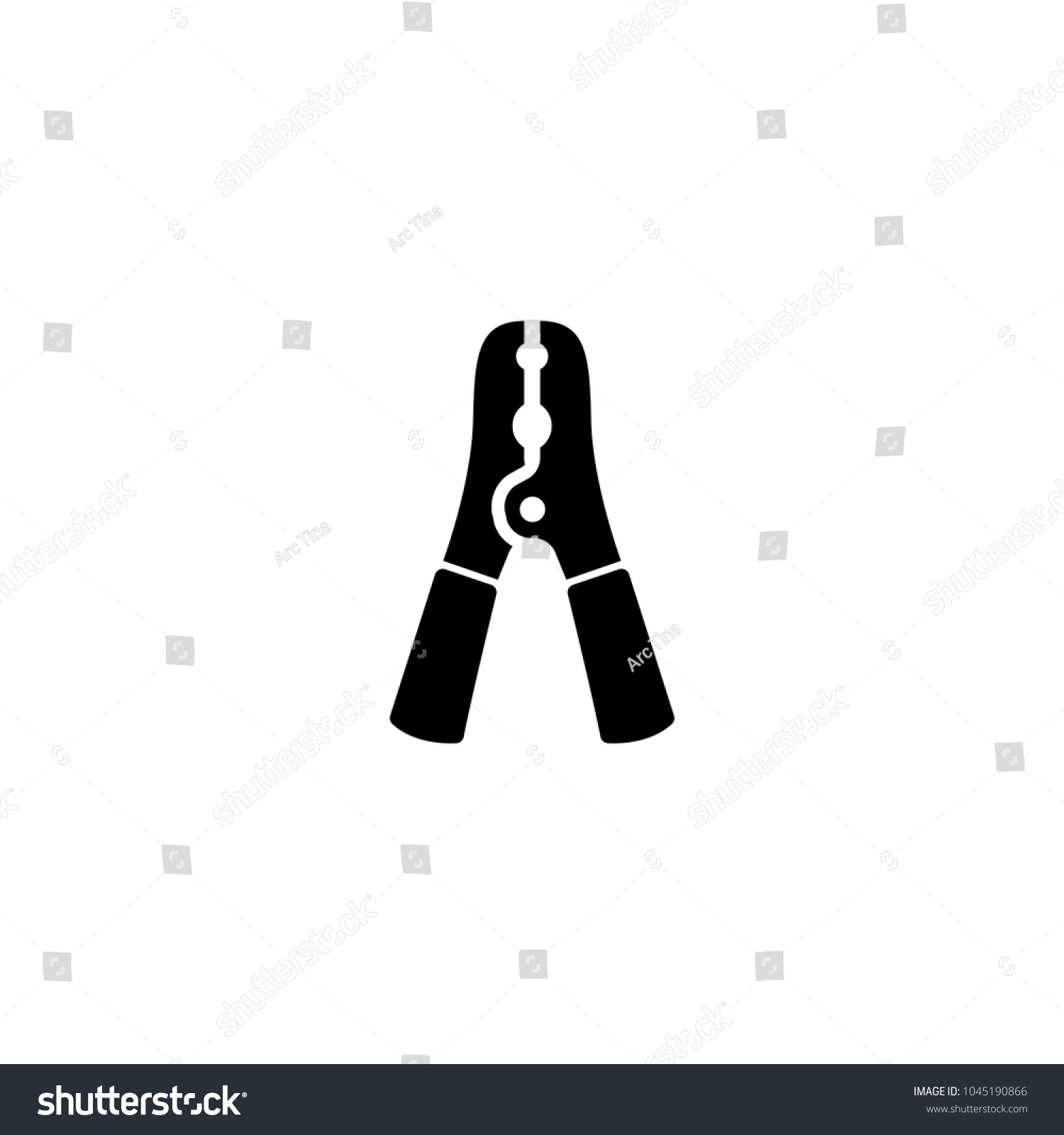 SVG of Car Jumper Power. Battery Charger Terminal. Flat Vector Icon. Simple black symbol on white background svg