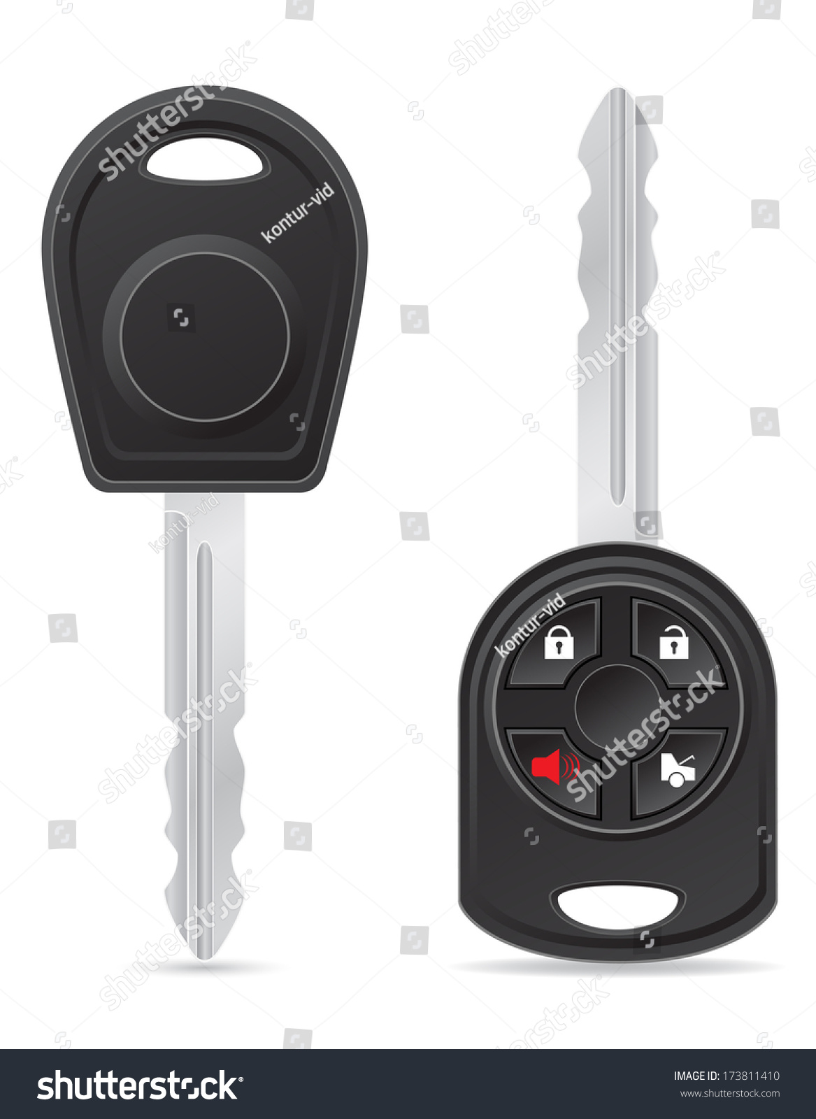 Car Key Vector Illustration Isolated On Stock Vector (Royalty Free ...