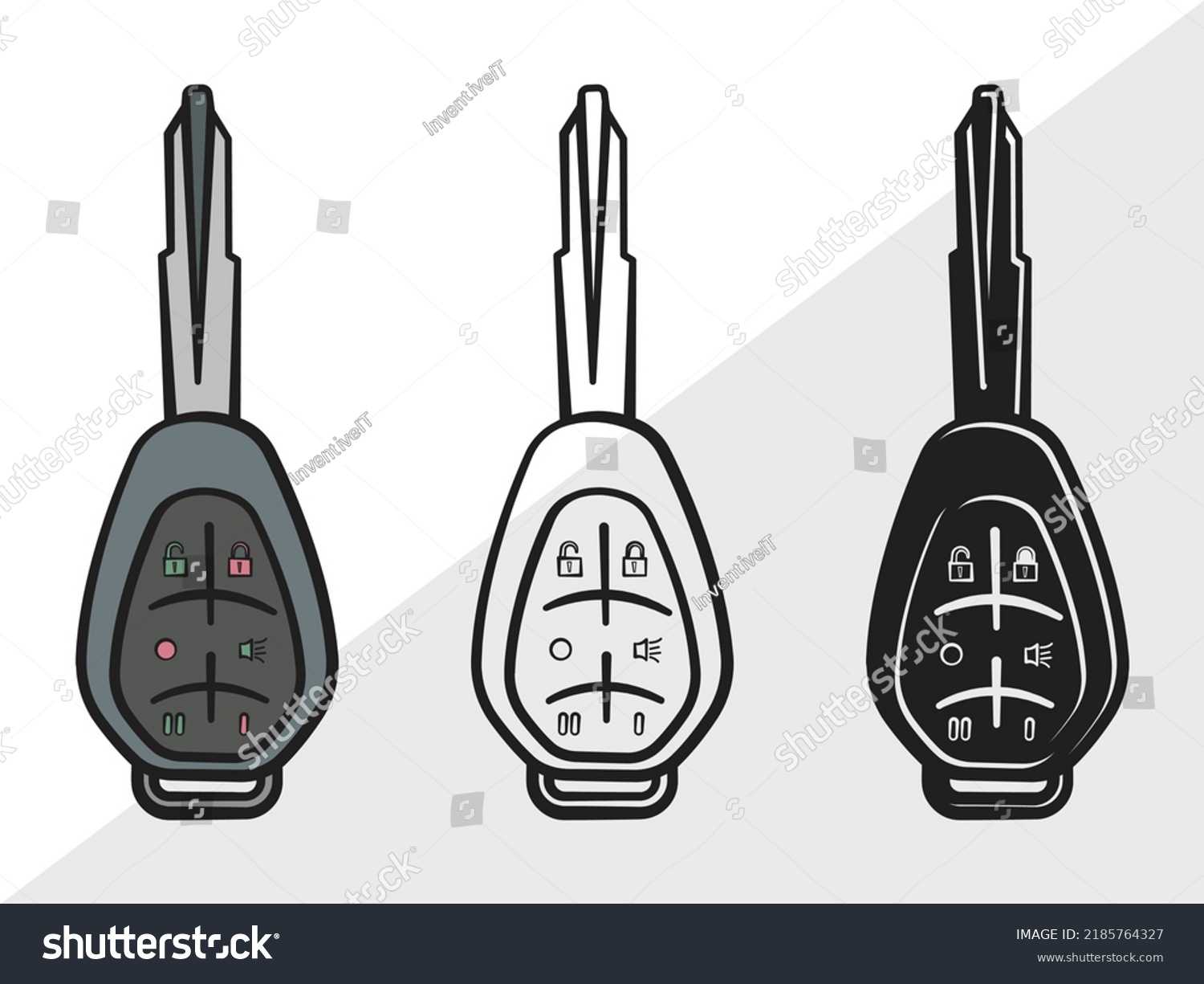 SVG of Car Keys SVG Printable Vector Illustration svg