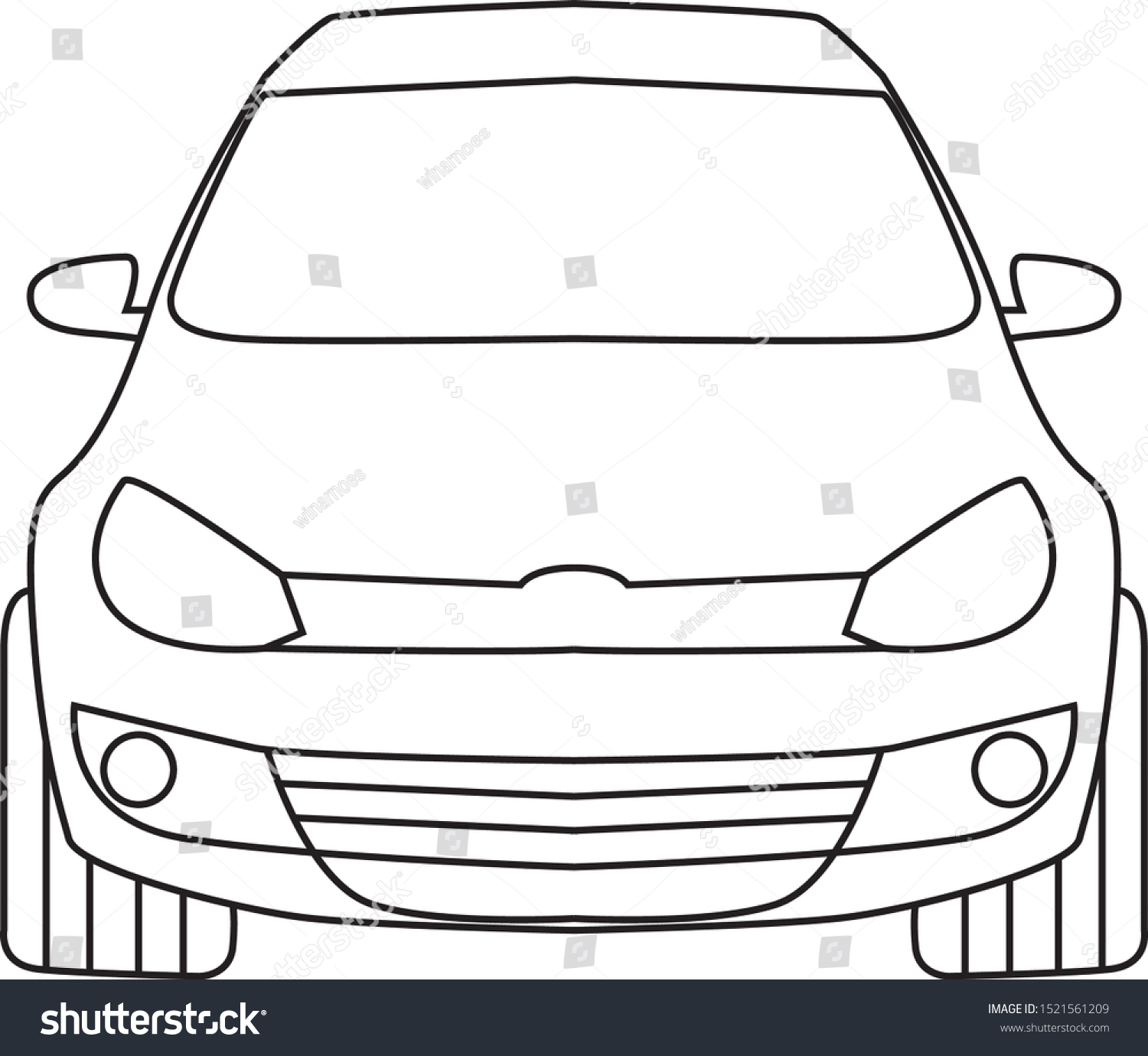 car drawing line art