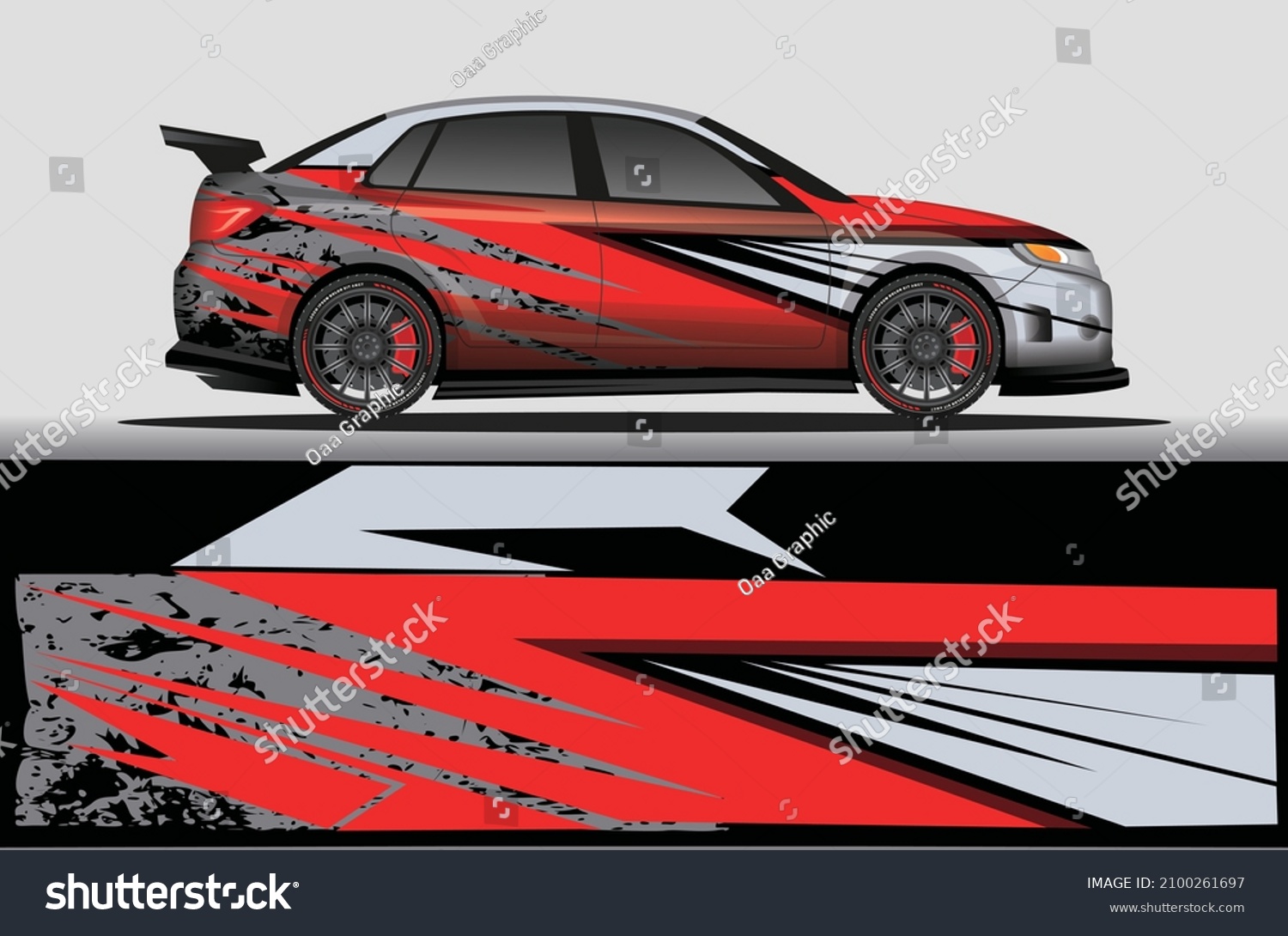 Car Livery Wrap Decal Rally Race Stock Vector (Royalty Free) 2100261697 ...