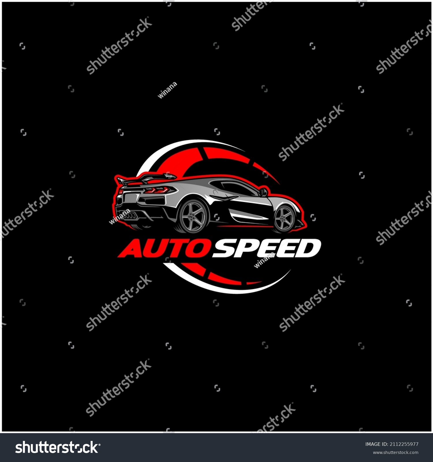 Car Logo Concept Black Background Vector Stock Vector (Royalty Free ...